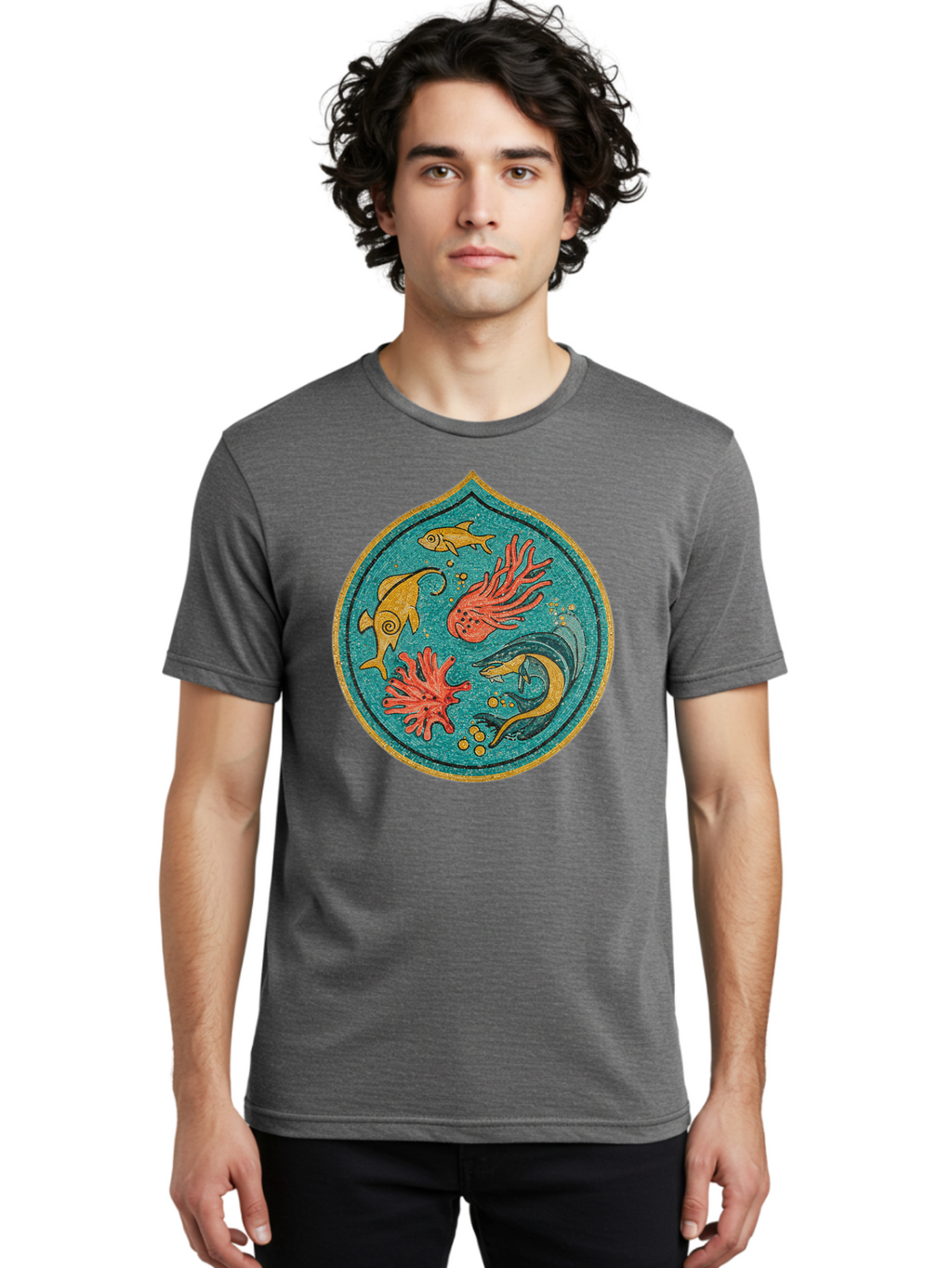 Underwater-Scene Men'S Graphic Tee, 100% Cotton, Comfortable Casual Summer Wear, Machine Washable, Vintage Camera, Old Camera, Antique Camera, Black Camera, Classic Photography, Photography Equipment, Nostalgic Device, Film Camera, Camera Art Bah306