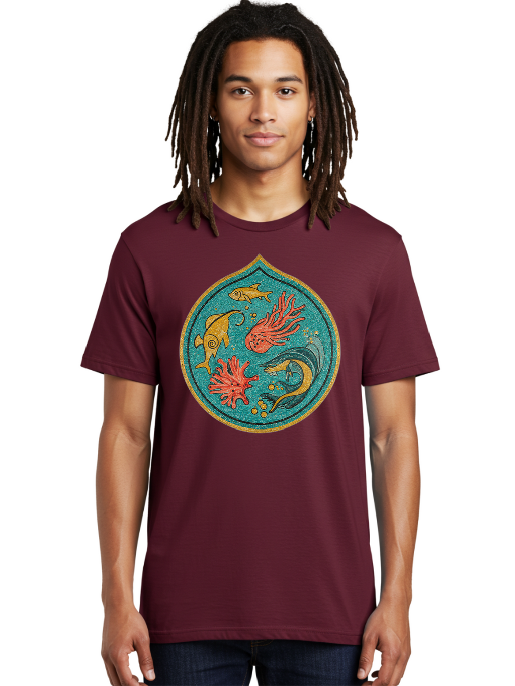 Underwater-Scene Men'S Graphic Tee, 100% Cotton, Comfortable Casual Summer Wear, Machine Washable, Vintage Camera, Old Camera, Antique Camera, Black Camera, Classic Photography, Photography Equipment, Nostalgic Device, Film Camera, Camera Art Bah306