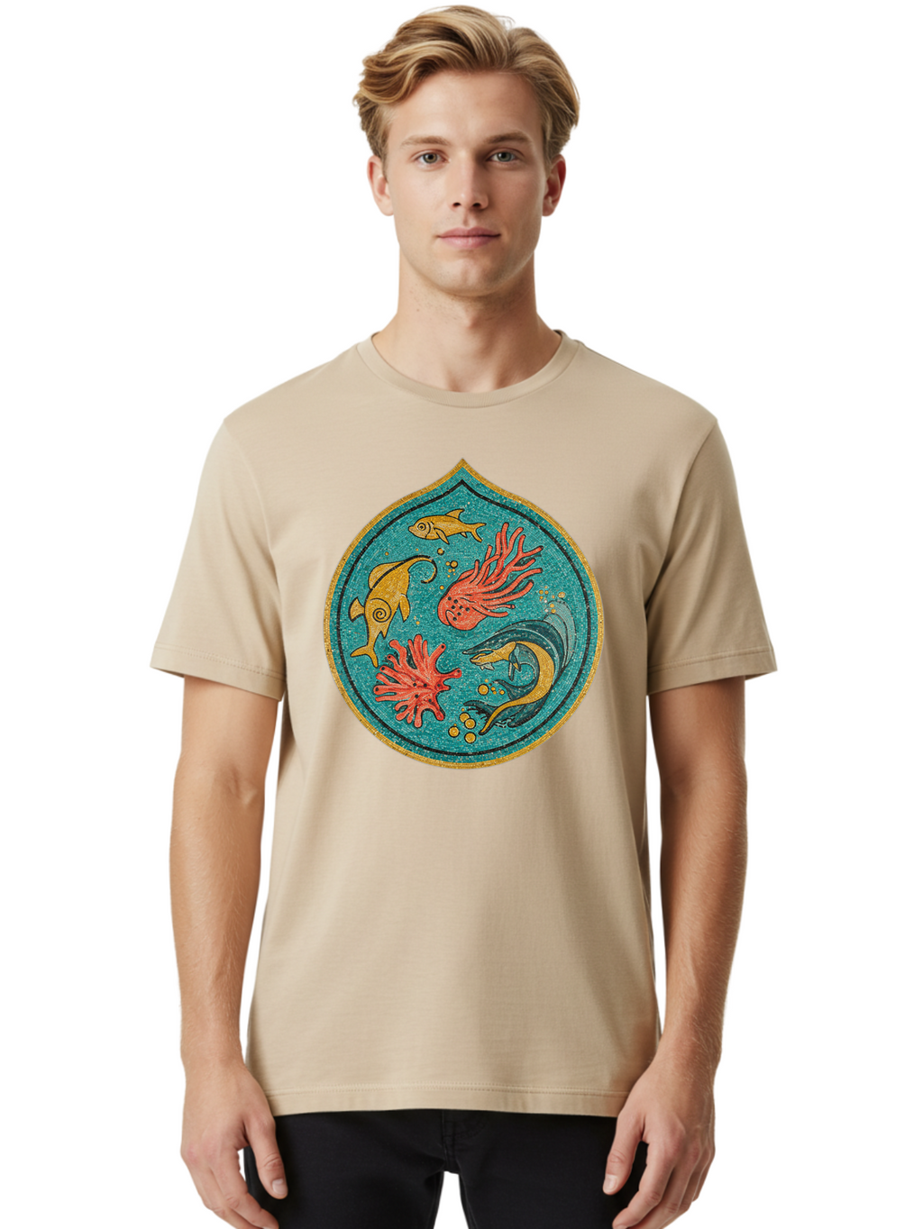 Underwater-Scene Men'S Graphic Tee, 100% Cotton, Comfortable Casual Summer Wear, Machine Washable, Vintage Camera, Old Camera, Antique Camera, Black Camera, Classic Photography, Photography Equipment, Nostalgic Device, Film Camera, Camera Art Bah306