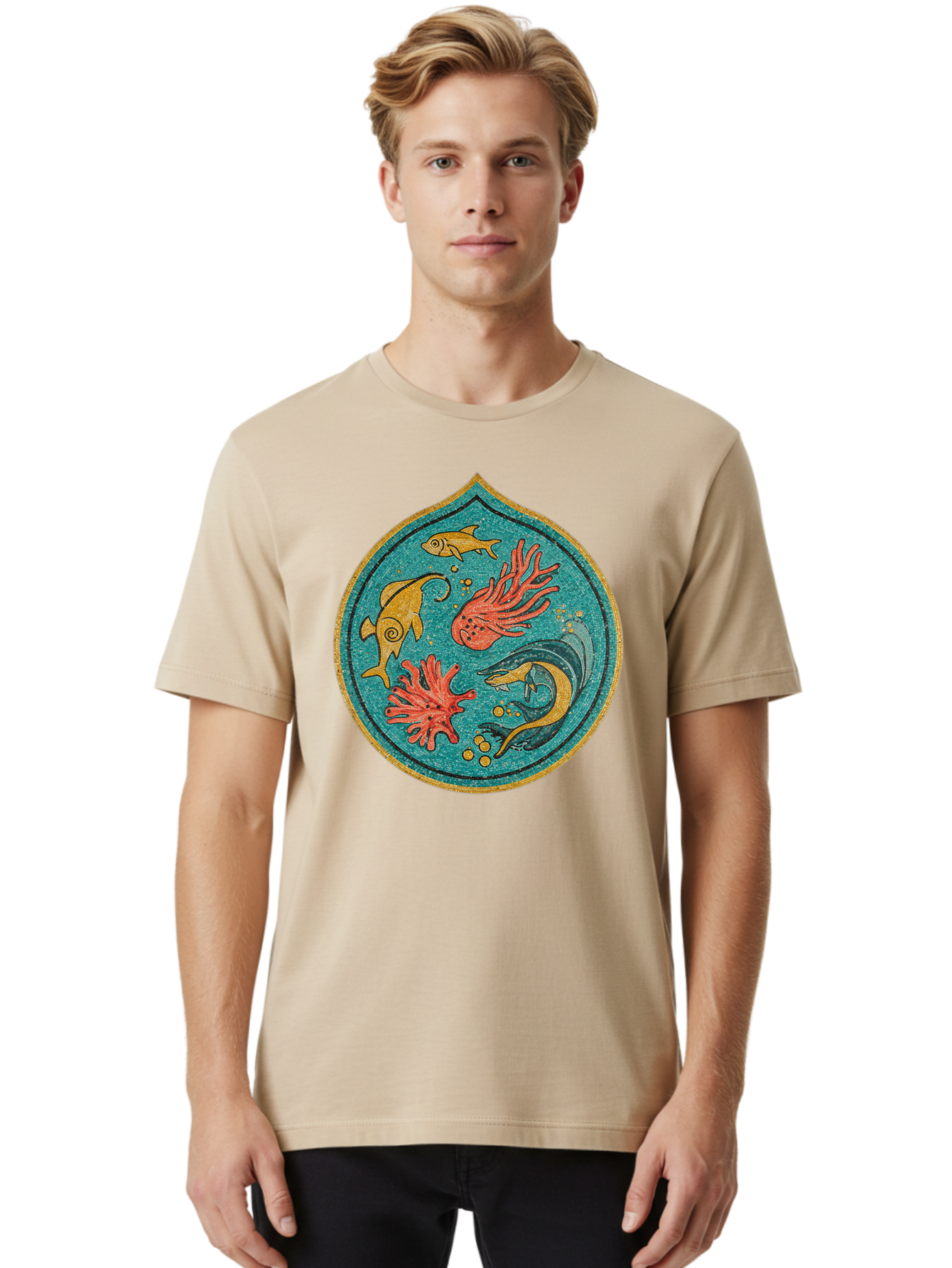 Underwater-Scene Men'S Graphic Tee, 100% Cotton, Comfortable Casual Summer Wear, Machine Washable, Vintage Camera, Old Camera, Antique Camera, Black Camera, Classic Photography, Photography Equipment, Nostalgic Device, Film Camera, Camera Art Bah306