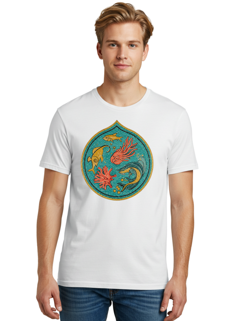Underwater-Scene Men'S Graphic Tee, 100% Cotton, Comfortable Casual Summer Wear, Machine Washable, Vintage Camera, Old Camera, Antique Camera, Black Camera, Classic Photography, Photography Equipment, Nostalgic Device, Film Camera, Camera Art Bah306