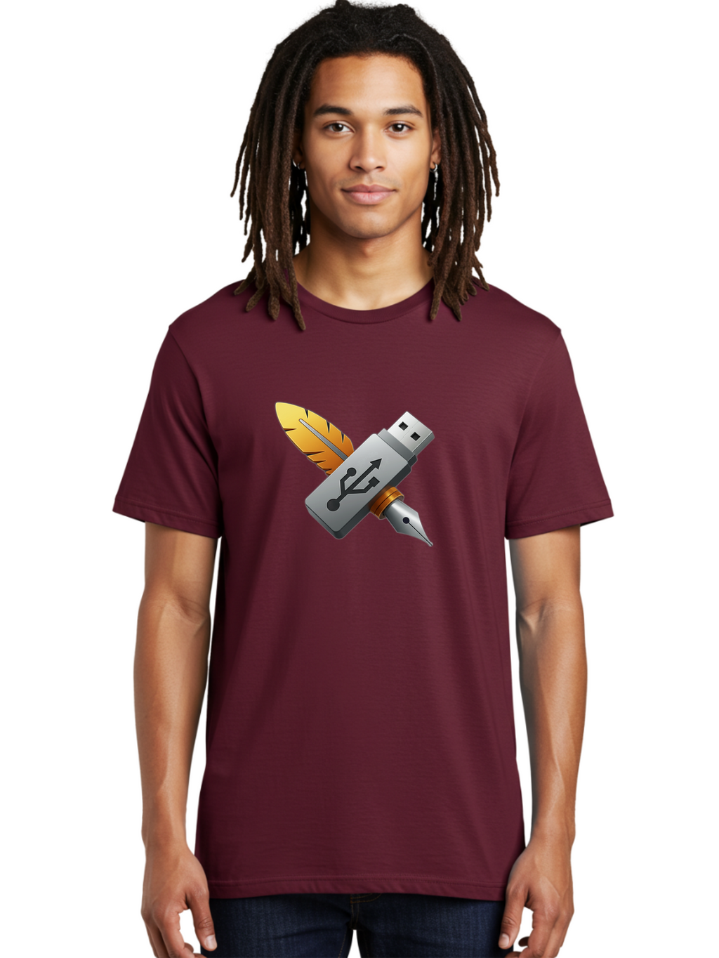 Usb Men'S Graphic Tee, 100% Cotton, Comfortable Casual Summer Wear, Machine Washable, Vintage Camera, Old Camera, Antique Camera, Black Camera, Classic Photography, Photography Equipment, Nostalgic Device, Film Camera, Camera Art Bah309