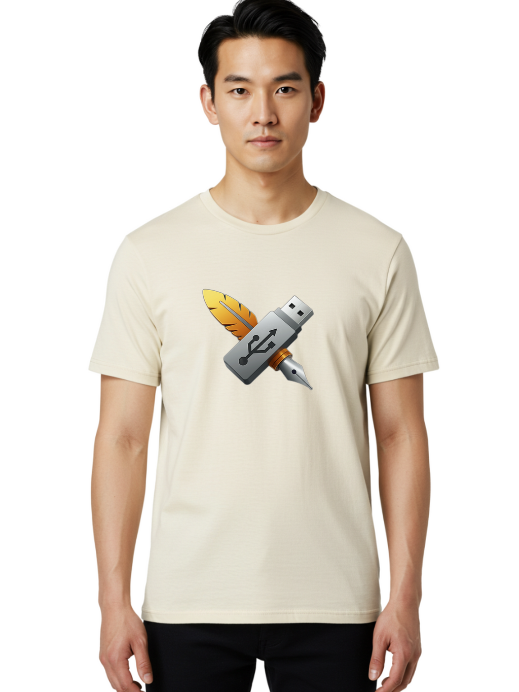Usb Men'S Graphic Tee, 100% Cotton, Comfortable Casual Summer Wear, Machine Washable, Vintage Camera, Old Camera, Antique Camera, Black Camera, Classic Photography, Photography Equipment, Nostalgic Device, Film Camera, Camera Art Bah309