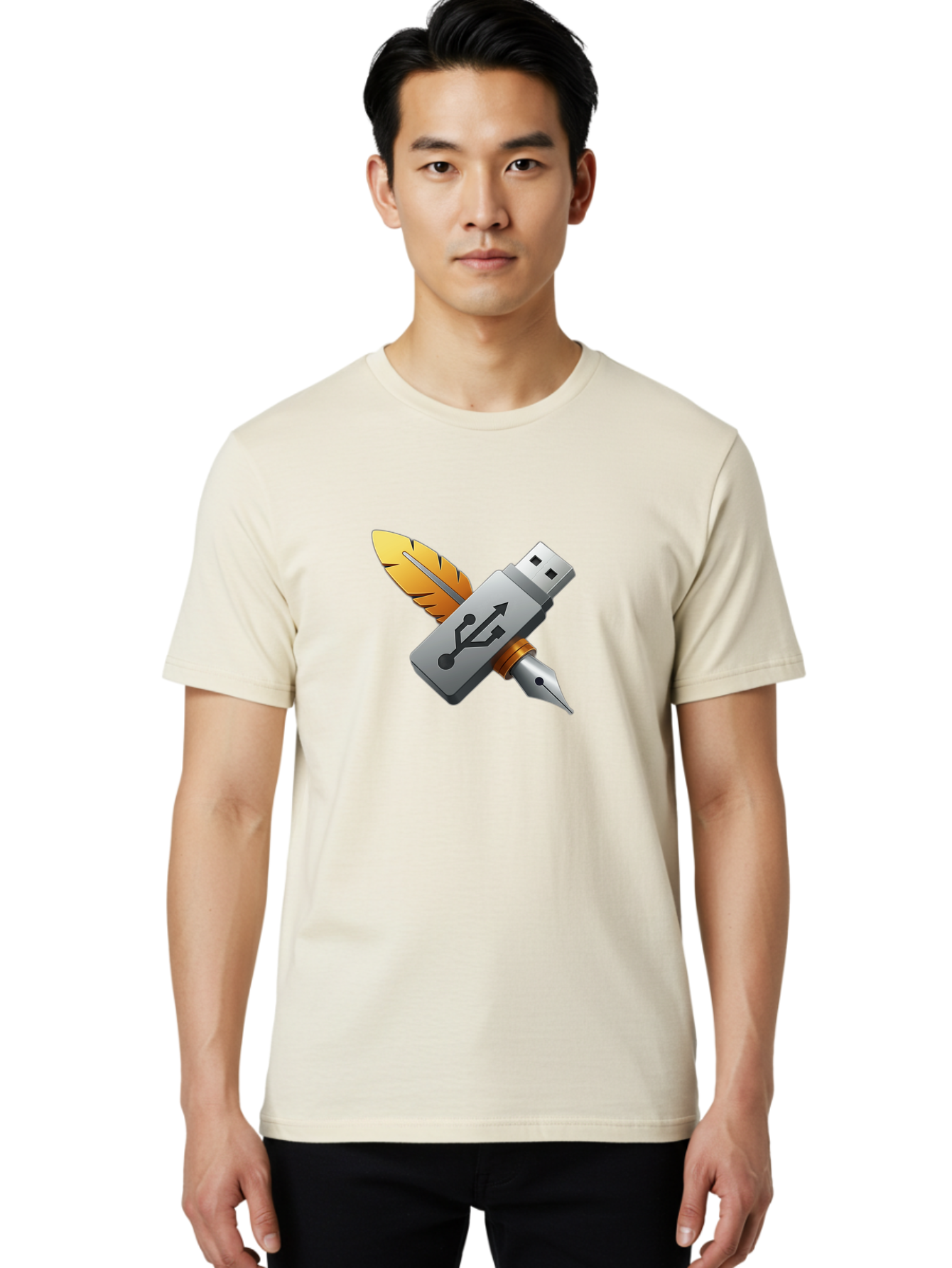 Usb Men'S Graphic Tee, 100% Cotton, Comfortable Casual Summer Wear, Machine Washable, Vintage Camera, Old Camera, Antique Camera, Black Camera, Classic Photography, Photography Equipment, Nostalgic Device, Film Camera, Camera Art Bah309