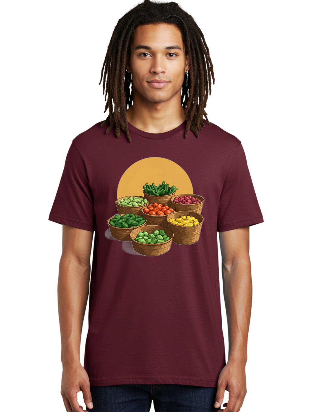Vegetable-Baskets-1 Men'S Graphic Tee, 100% Cotton, Comfortable Casual Summer Wear, Machine Washable, Vintage Camera, Old Camera, Antique Camera, Black Camera, Classic Photography, Photography Equipment, Nostalgic Device, Film Camera, Bah311
