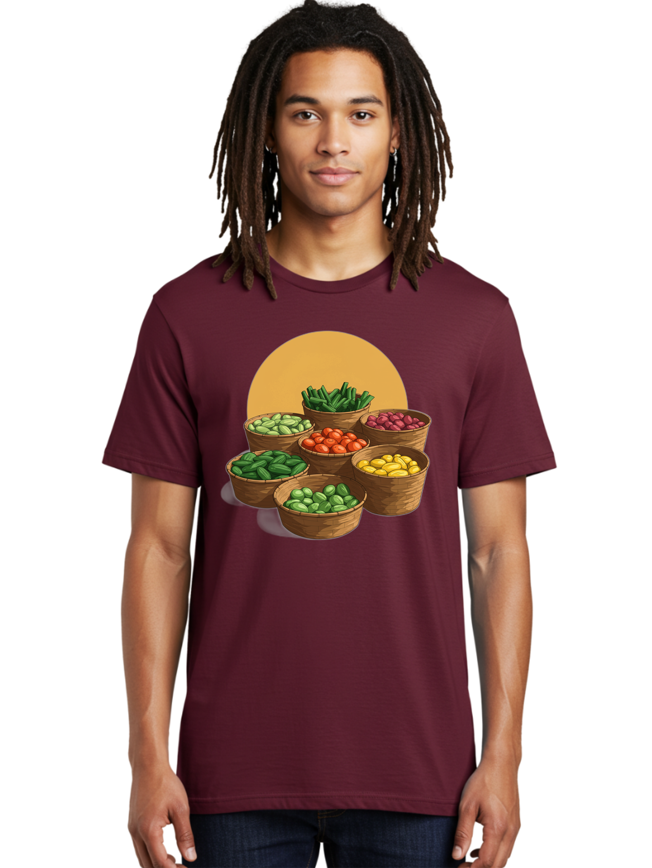 Vegetable-Baskets-1 Men'S Graphic Tee, 100% Cotton, Comfortable Casual Summer Wear, Machine Washable, Vintage Camera, Old Camera, Antique Camera, Black Camera, Classic Photography, Photography Equipment, Nostalgic Device, Film Camera, Bah311