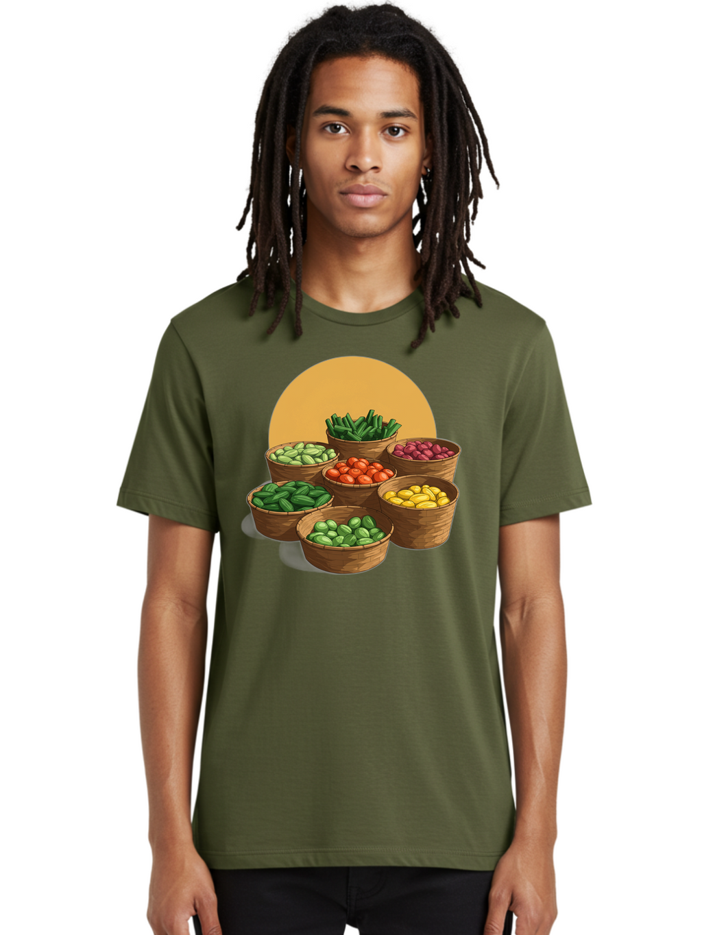 Vegetable-Baskets-1 Men'S Graphic Tee, 100% Cotton, Comfortable Casual Summer Wear, Machine Washable, Vintage Camera, Old Camera, Antique Camera, Black Camera, Classic Photography, Photography Equipment, Nostalgic Device, Film Camera, Bah311