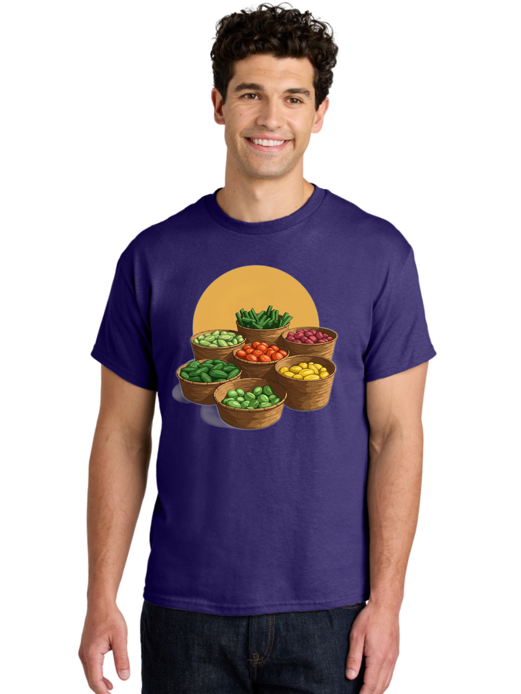 Vegetable-Baskets-1 Men'S Graphic Tee, 100% Cotton, Comfortable Casual Summer Wear, Machine Washable, Vintage Camera, Old Camera, Antique Camera, Black Camera, Classic Photography, Photography Equipment, Nostalgic Device, Film Camera, Bah311