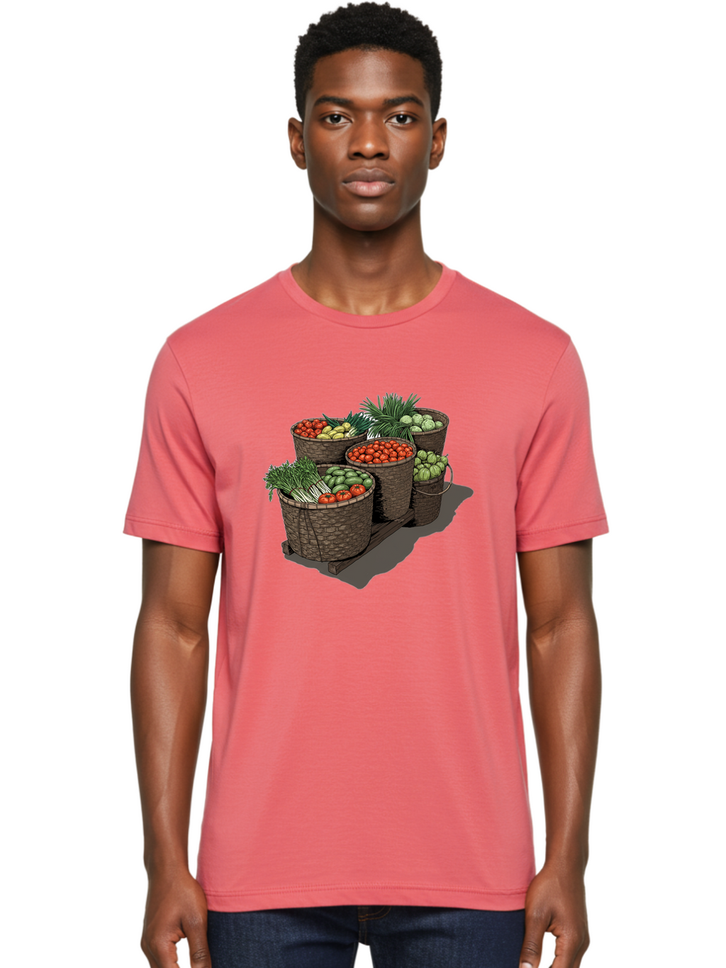 Vegetable-Baskets-2 Men'S Graphic Tee, 100% Cotton, Comfortable Casual Summer Wear, Machine Washable, Vintage Camera, Old Camera, Antique Camera, Black Camera, Classic Photography, Photography Equipment, Nostalgic Device, Film Camera, Bah312