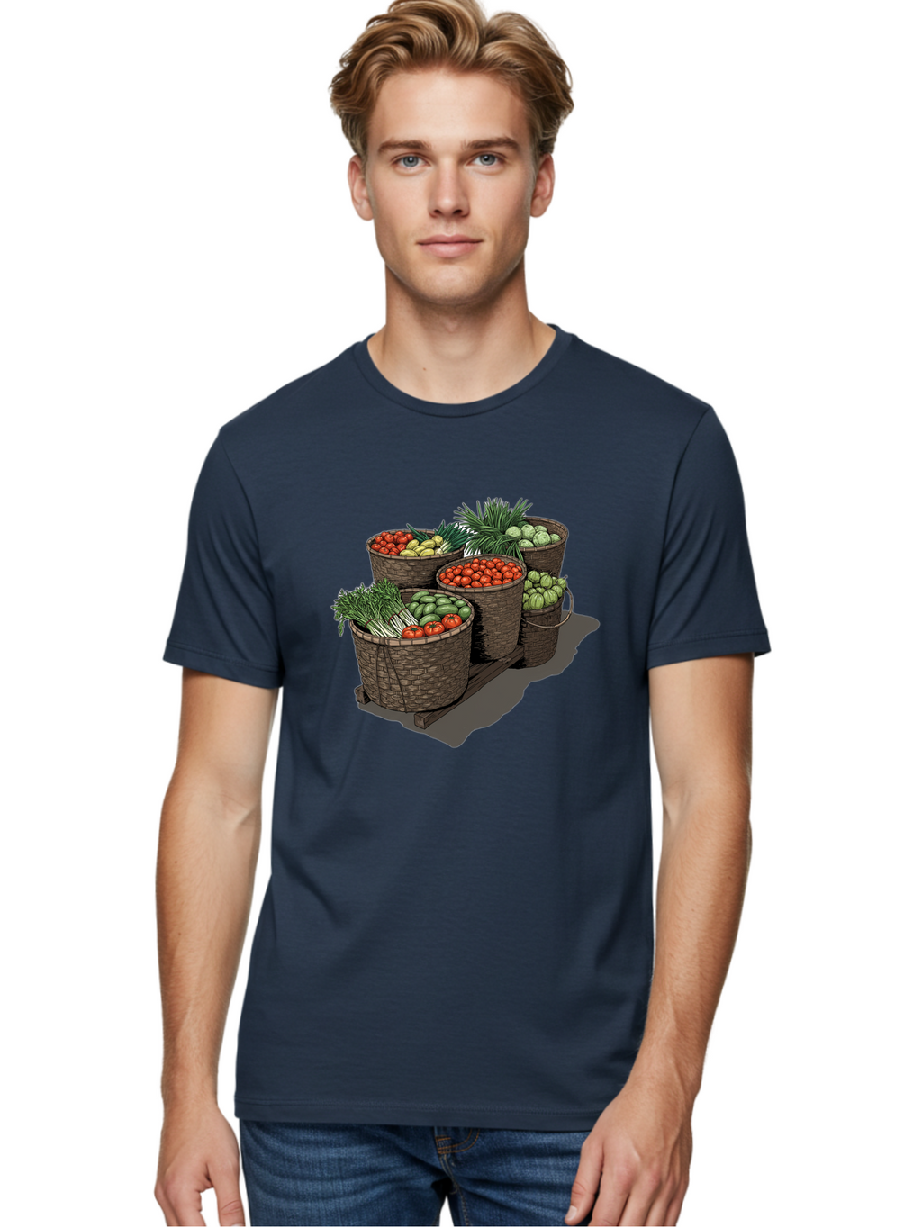 Vegetable-Baskets-2 Men'S Graphic Tee, 100% Cotton, Comfortable Casual Summer Wear, Machine Washable, Vintage Camera, Old Camera, Antique Camera, Black Camera, Classic Photography, Photography Equipment, Nostalgic Device, Film Camera, Bah312