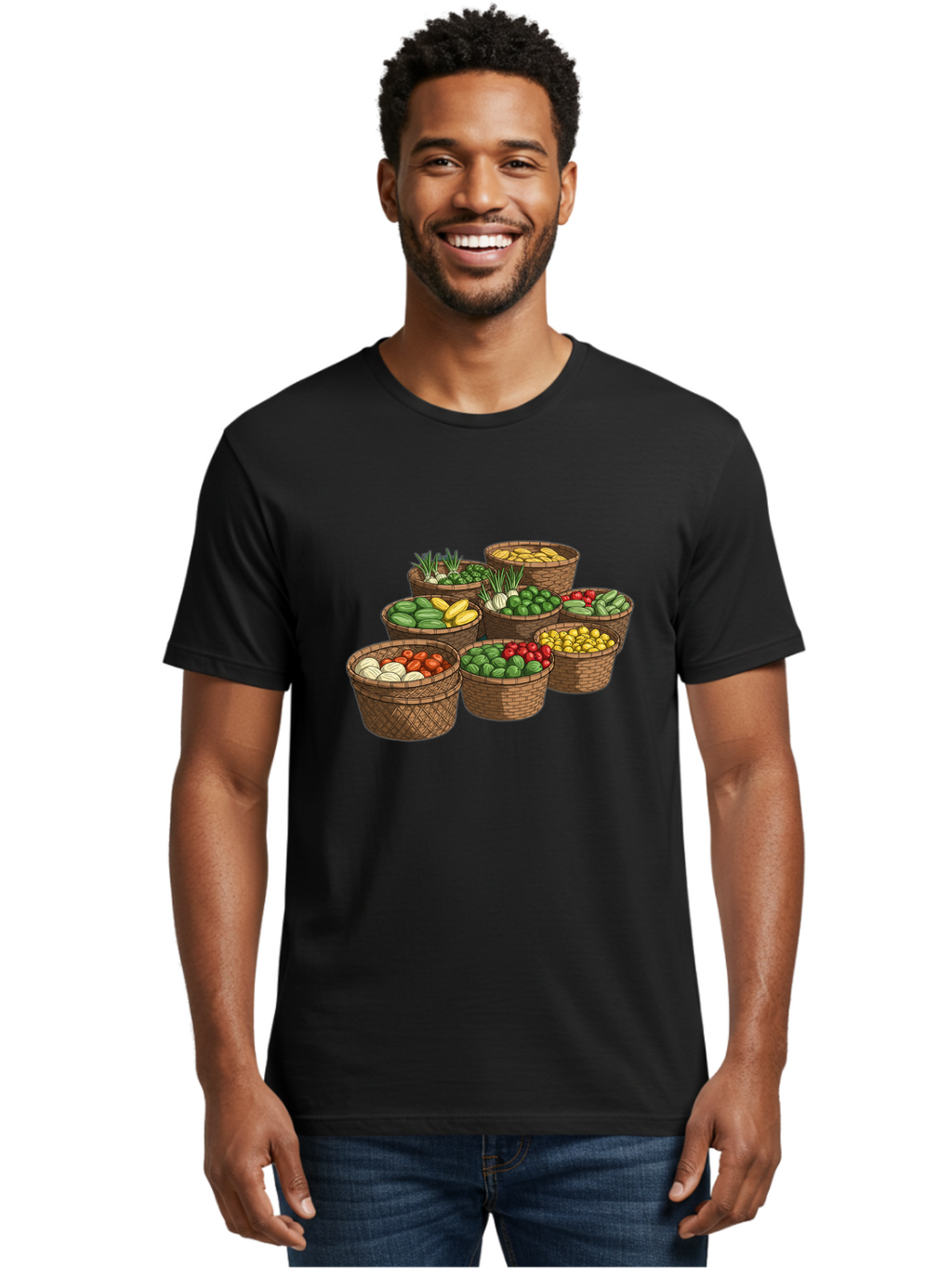 Vegetable-Baskets Men'S Graphic Tee, 100% Cotton, Comfortable Casual Summer Wear, Machine Washable, Vintage Camera, Old Camera, Antique Camera, Black Camera, Classic Photography, Photography Equipment, Nostalgic Device, Film Camera, Camera Art Bah313