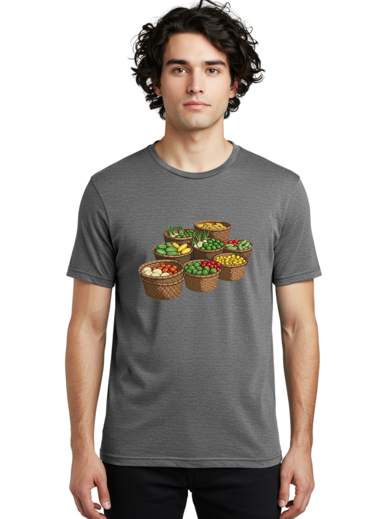 Vegetable-Baskets Men'S Graphic Tee, 100% Cotton, Comfortable Casual Summer Wear, Machine Washable, Vintage Camera, Old Camera, Antique Camera, Black Camera, Classic Photography, Photography Equipment, Nostalgic Device, Film Camera, Camera Art Bah313