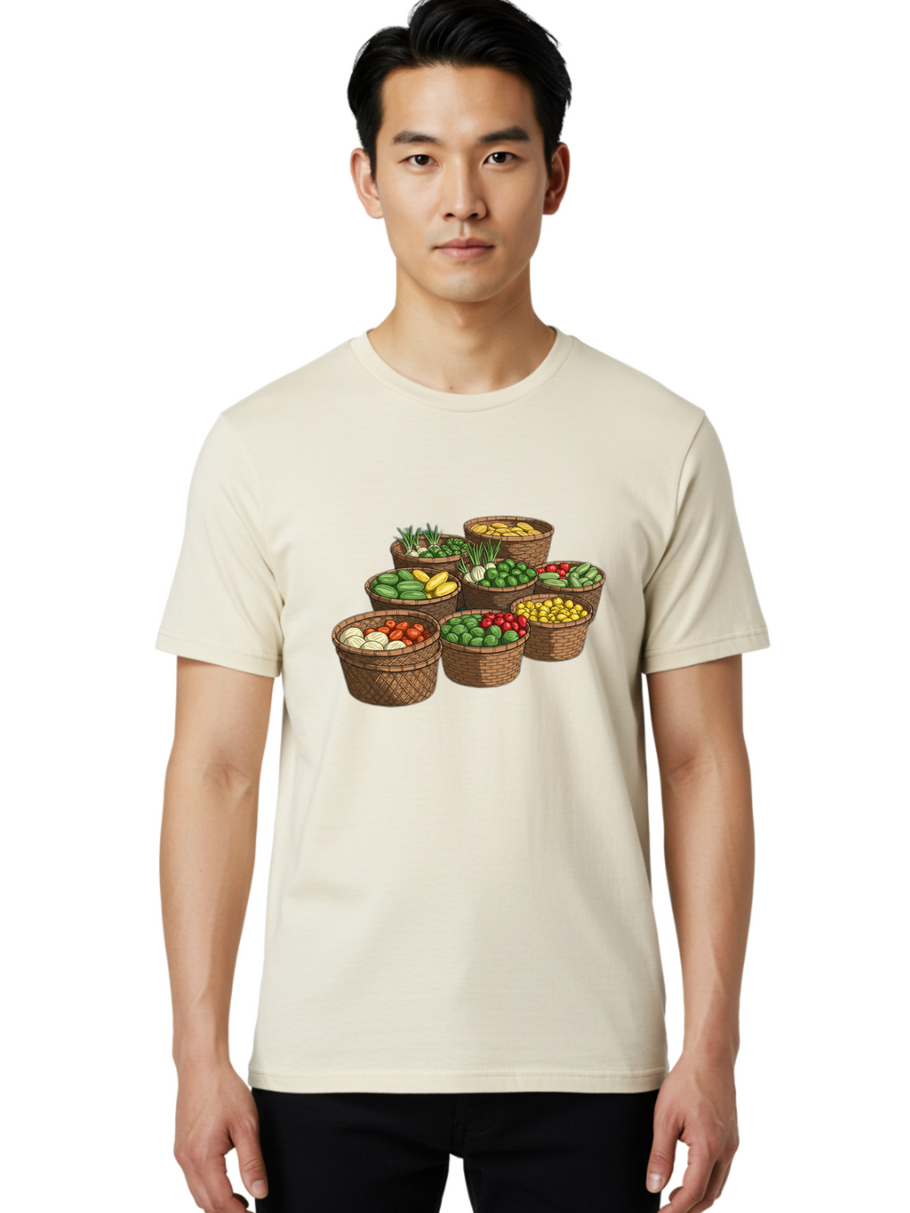 Vegetable-Baskets Men'S Graphic Tee, 100% Cotton, Comfortable Casual Summer Wear, Machine Washable, Vintage Camera, Old Camera, Antique Camera, Black Camera, Classic Photography, Photography Equipment, Nostalgic Device, Film Camera, Camera Art Bah313