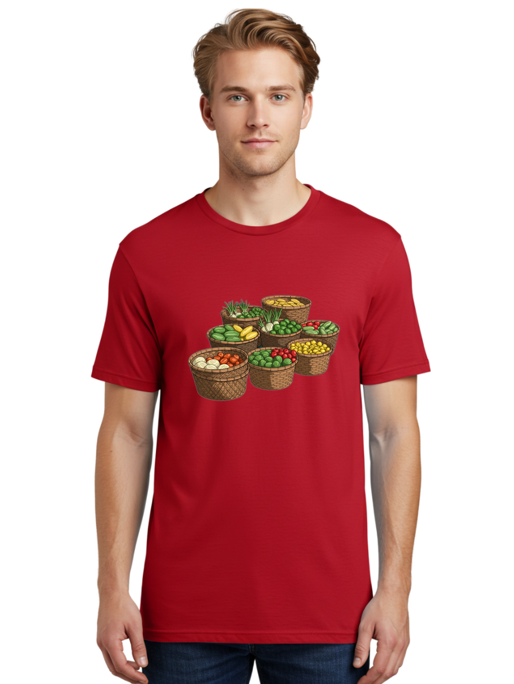 Vegetable-Baskets Men'S Graphic Tee, 100% Cotton, Comfortable Casual Summer Wear, Machine Washable, Vintage Camera, Old Camera, Antique Camera, Black Camera, Classic Photography, Photography Equipment, Nostalgic Device, Film Camera, Camera Art Bah313