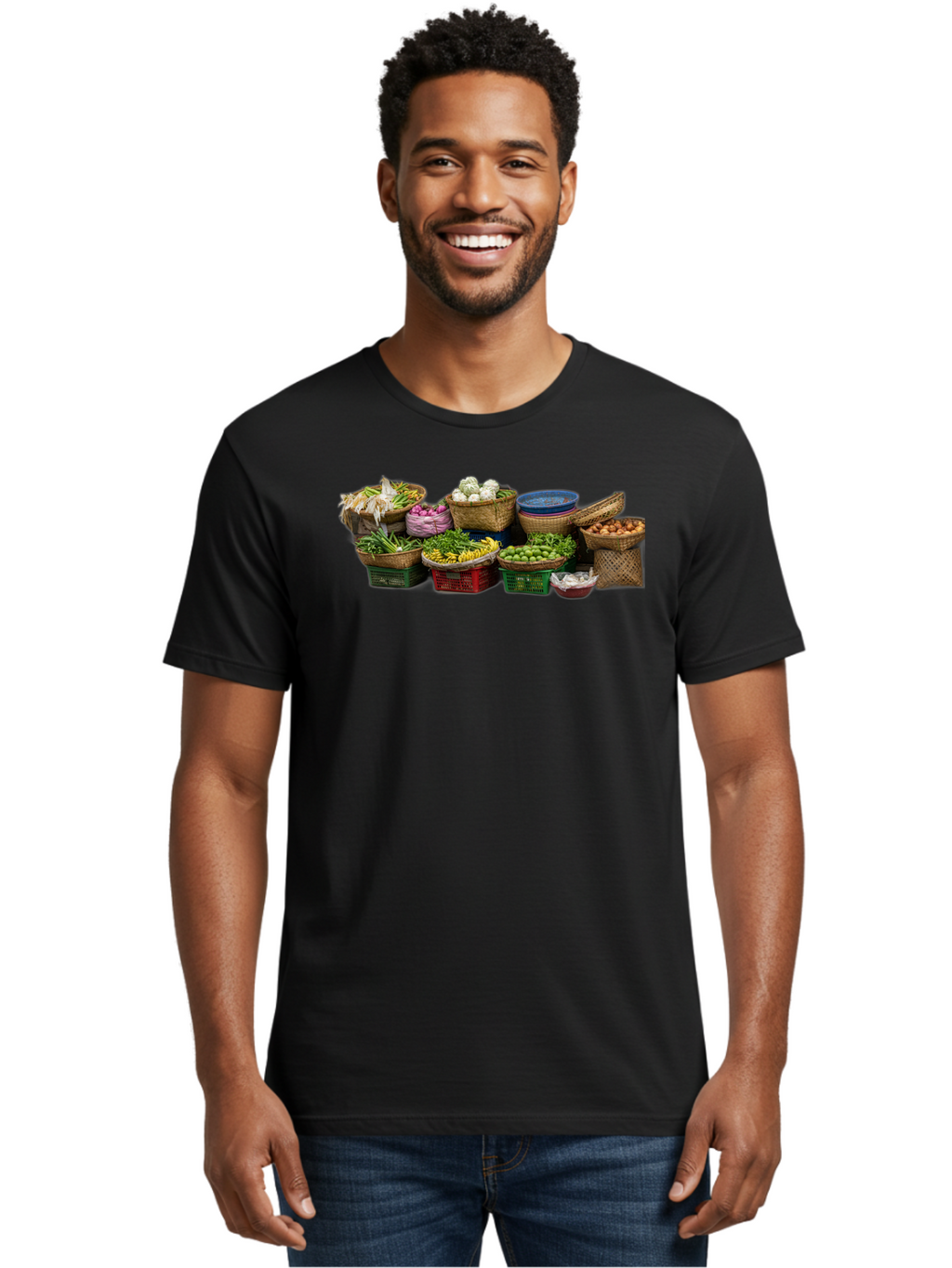 Vegetables-In-Baskets Men'S Graphic Tee, 100% Cotton, Comfortable Casual Summer Wear, Machine Washable, Vintage Camera, Old Camera, Antique Camera, Black Camera, Classic Photography, Photography Equipment, Nostalgic Device, Film Camera, Bah314
