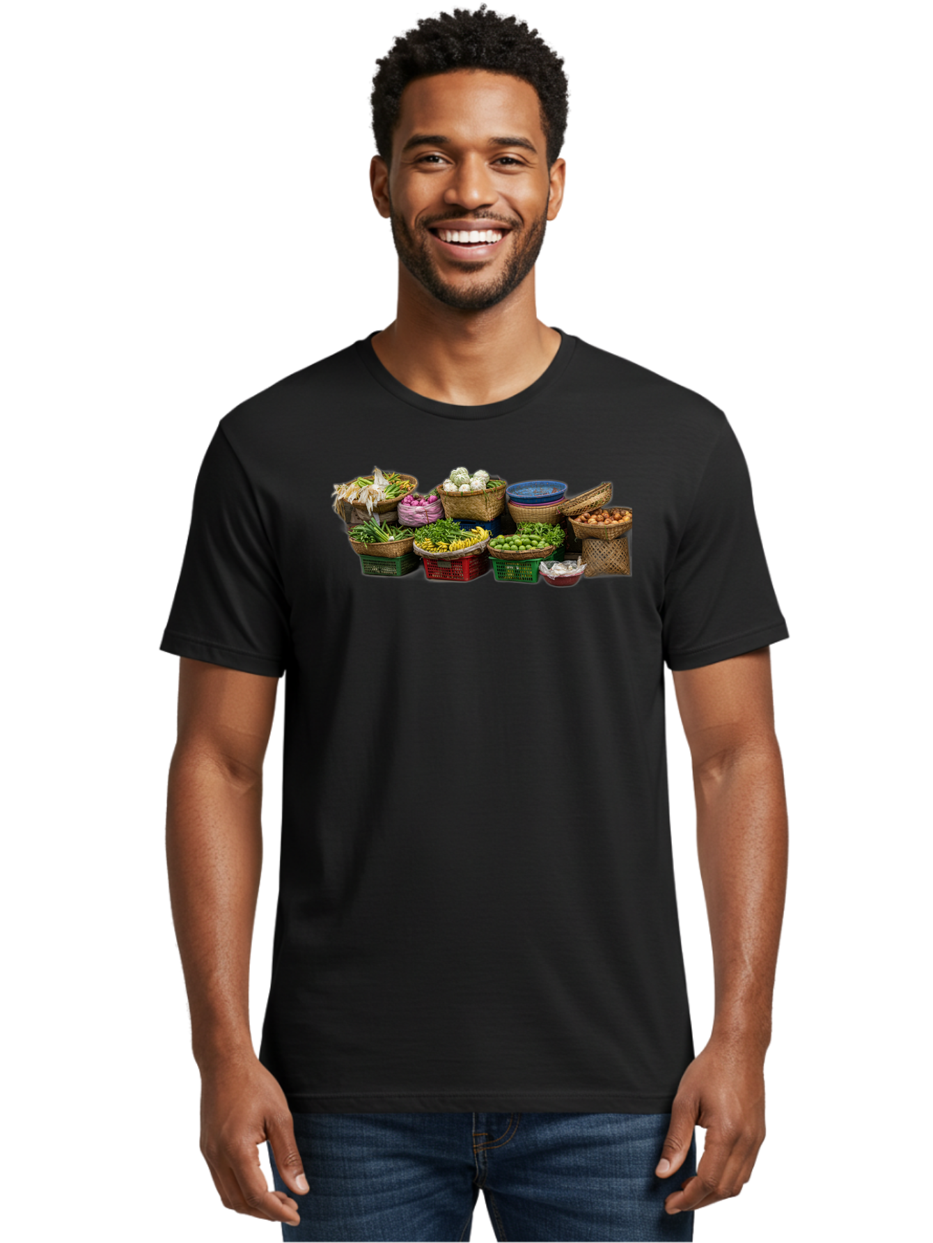 Vegetables-In-Baskets Men'S Graphic Tee, 100% Cotton, Comfortable Casual Summer Wear, Machine Washable, Vintage Camera, Old Camera, Antique Camera, Black Camera, Classic Photography, Photography Equipment, Nostalgic Device, Film Camera, Bah314