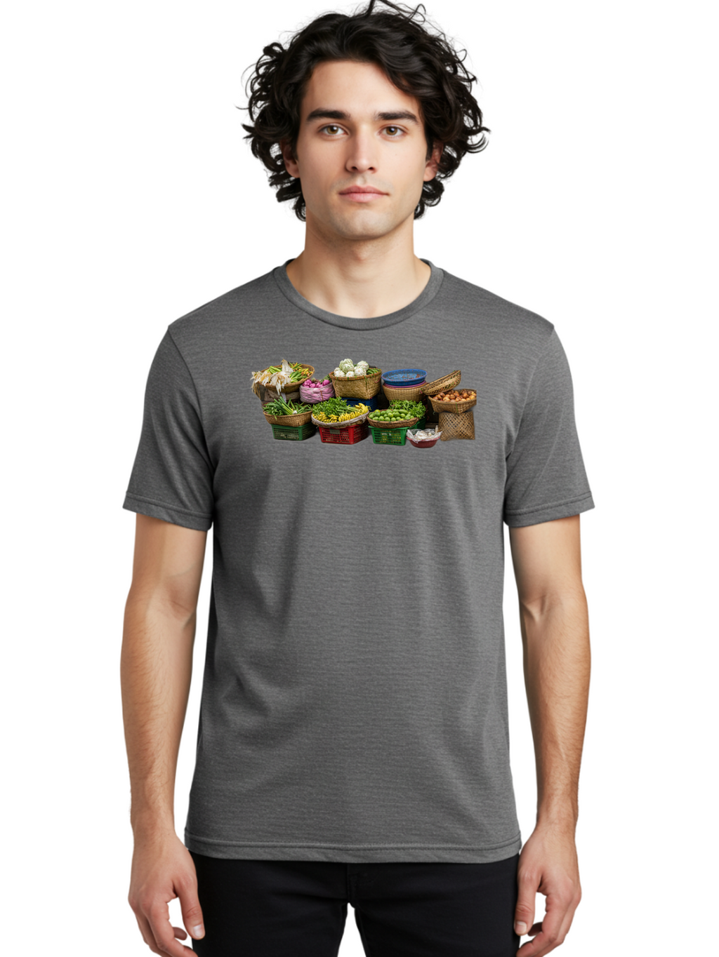 Vegetables-In-Baskets Men'S Graphic Tee, 100% Cotton, Comfortable Casual Summer Wear, Machine Washable, Vintage Camera, Old Camera, Antique Camera, Black Camera, Classic Photography, Photography Equipment, Nostalgic Device, Film Camera, Bah314
