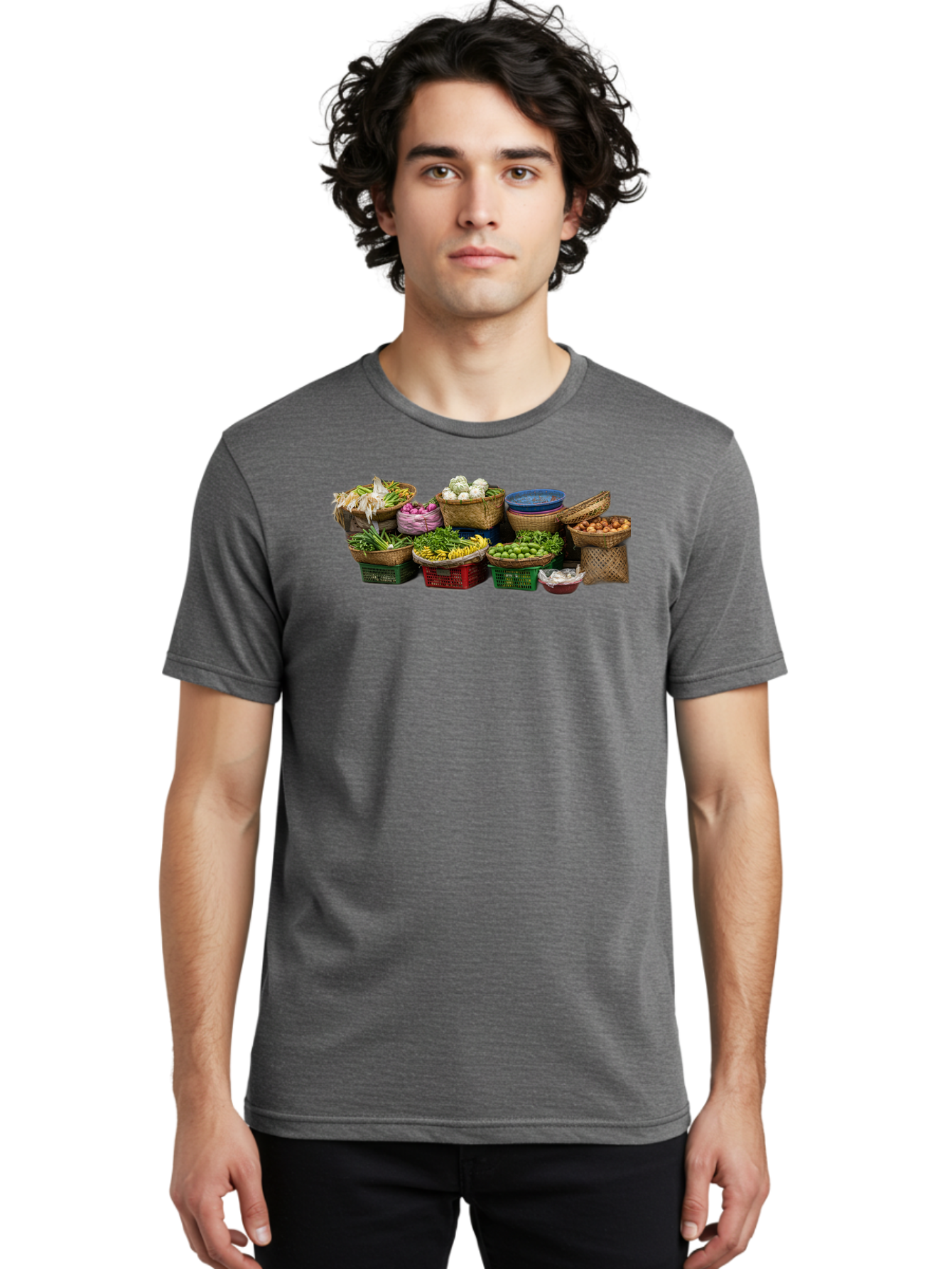 Vegetables-In-Baskets Men'S Graphic Tee, 100% Cotton, Comfortable Casual Summer Wear, Machine Washable, Vintage Camera, Old Camera, Antique Camera, Black Camera, Classic Photography, Photography Equipment, Nostalgic Device, Film Camera, Bah314