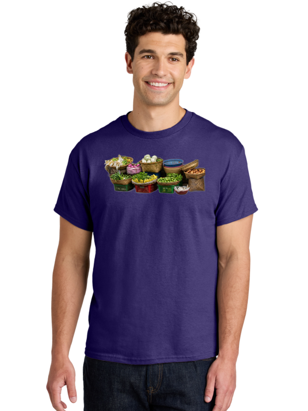 Vegetables-In-Baskets Men'S Graphic Tee, 100% Cotton, Comfortable Casual Summer Wear, Machine Washable, Vintage Camera, Old Camera, Antique Camera, Black Camera, Classic Photography, Photography Equipment, Nostalgic Device, Film Camera, Bah314