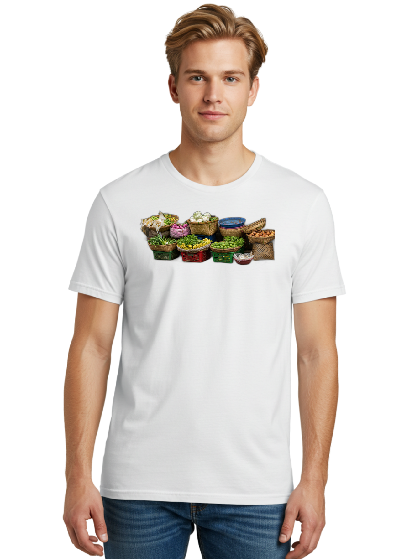 Vegetables-In-Baskets Men'S Graphic Tee, 100% Cotton, Comfortable Casual Summer Wear, Machine Washable, Vintage Camera, Old Camera, Antique Camera, Black Camera, Classic Photography, Photography Equipment, Nostalgic Device, Film Camera, Bah314