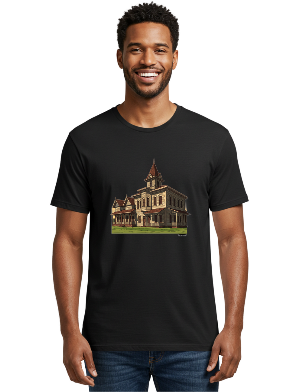 Victorian-House Men'S Graphic Tee, 100% Cotton, Comfortable Casual Summer Wear, Machine Washable, Vintage Camera, Old Camera, Antique Camera, Black Camera, Classic Photography, Photography Equipment, Nostalgic Device, Film Camera, Camera Art Bah316