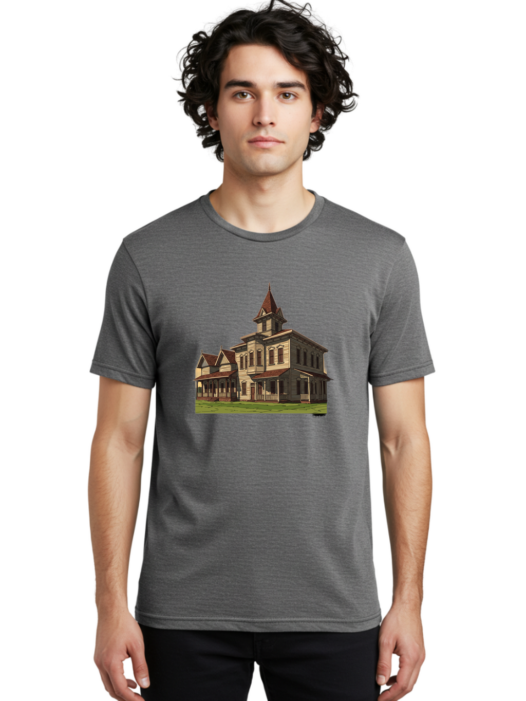 Victorian-House Men'S Graphic Tee, 100% Cotton, Comfortable Casual Summer Wear, Machine Washable, Vintage Camera, Old Camera, Antique Camera, Black Camera, Classic Photography, Photography Equipment, Nostalgic Device, Film Camera, Camera Art Bah316