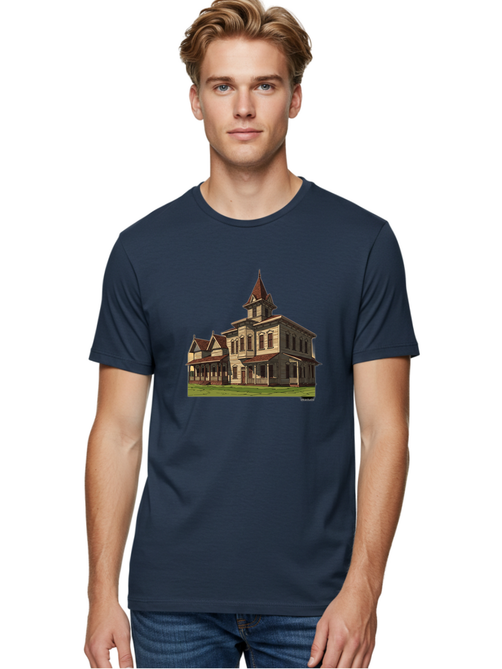 Victorian-House Men'S Graphic Tee, 100% Cotton, Comfortable Casual Summer Wear, Machine Washable, Vintage Camera, Old Camera, Antique Camera, Black Camera, Classic Photography, Photography Equipment, Nostalgic Device, Film Camera, Camera Art Bah316