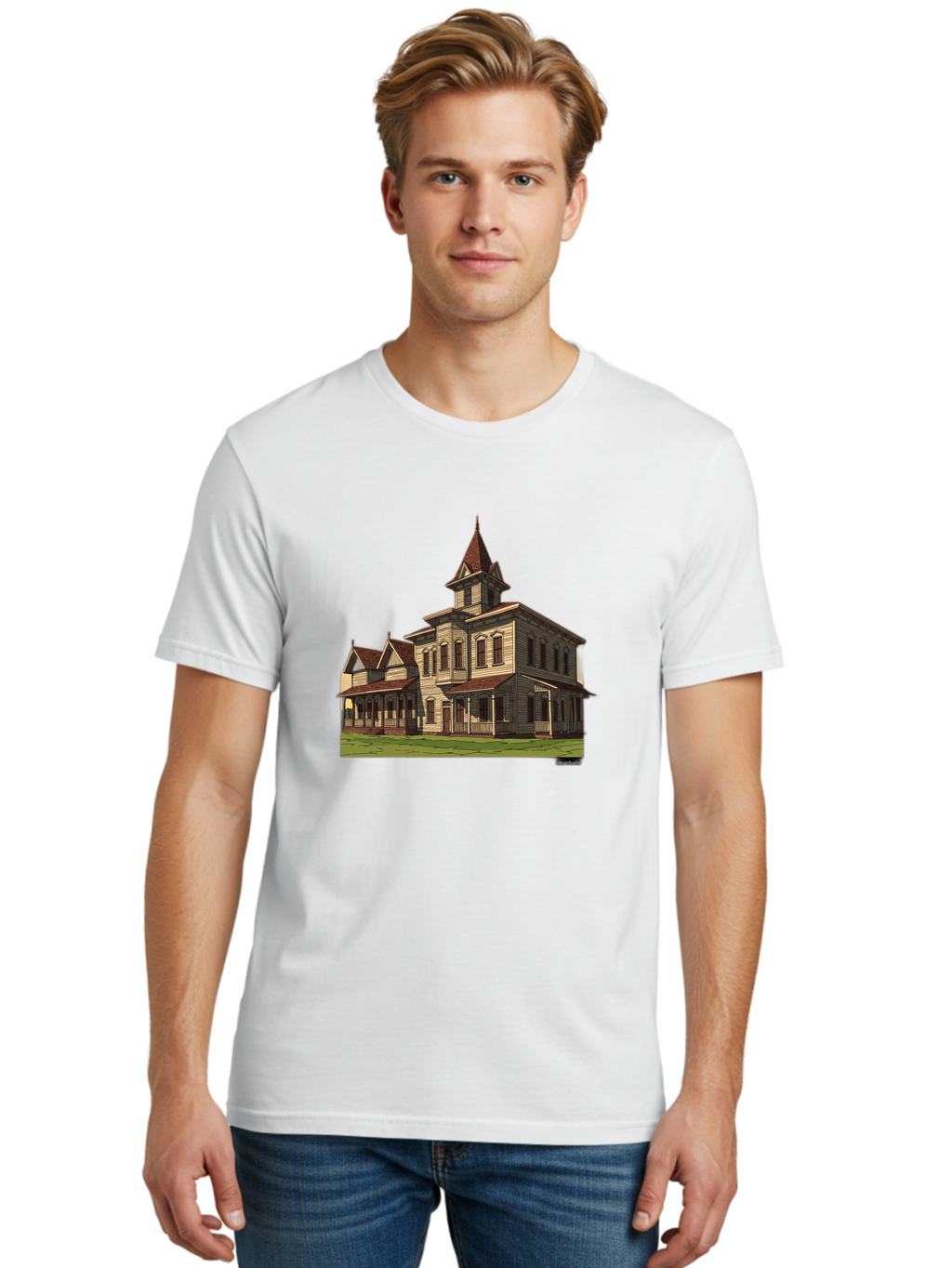 Victorian-House Men'S Graphic Tee, 100% Cotton, Comfortable Casual Summer Wear, Machine Washable, Vintage Camera, Old Camera, Antique Camera, Black Camera, Classic Photography, Photography Equipment, Nostalgic Device, Film Camera, Camera Art Bah316