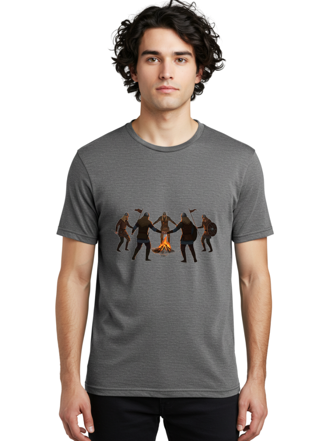 Viking-Circle-Dance Men'S Graphic Tee, 100% Cotton, Comfortable Casual Summer Wear, Machine Washable, Vintage Camera, Old Camera, Antique Camera, Black Camera, Classic Photography, Photography Equipment, Nostalgic Device, Film Camera, Bah319