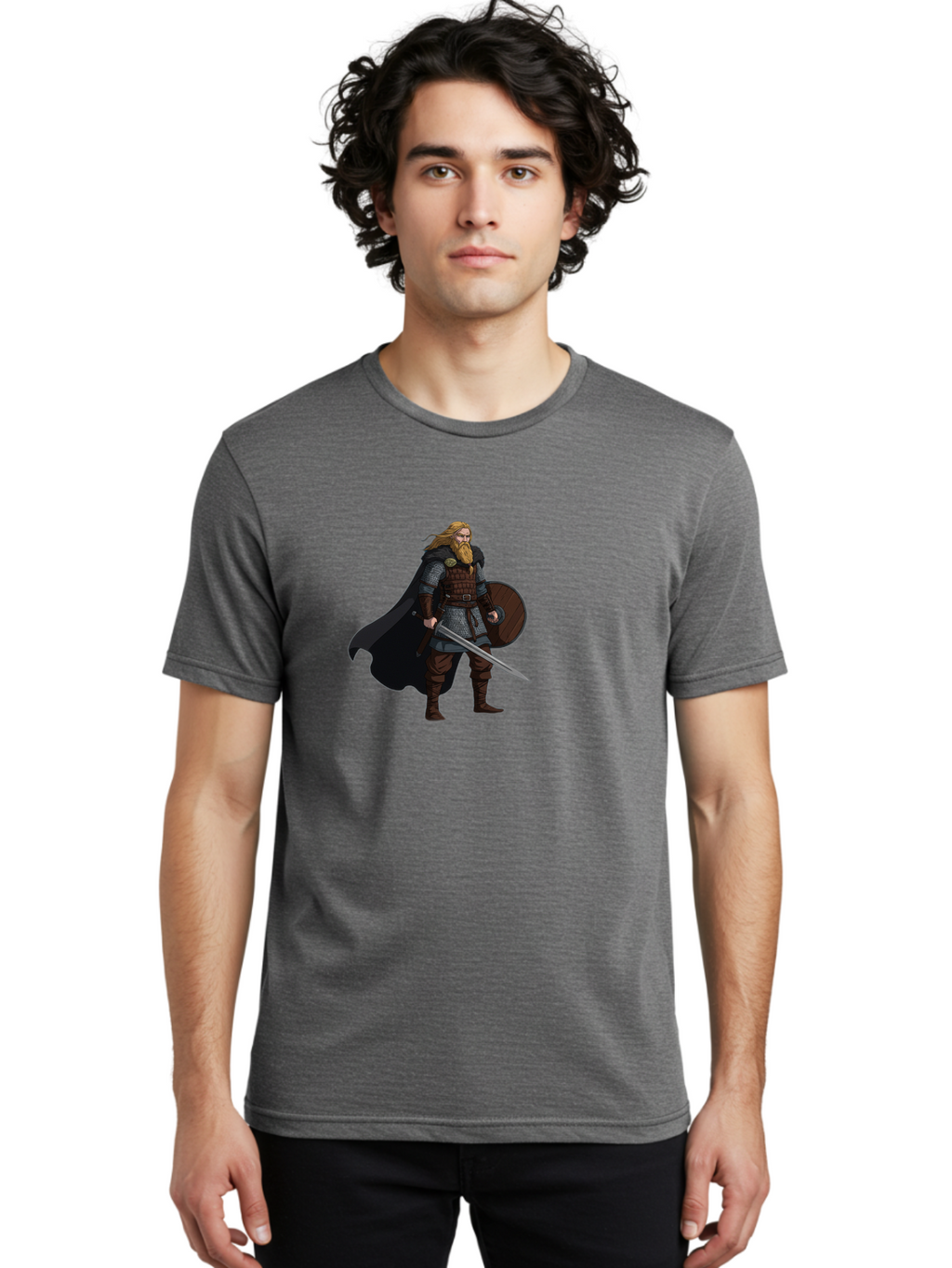 Viking-Warrior-1 Men'S Graphic Tee, 100% Cotton, Comfortable Casual Summer Wear, Machine Washable, Vintage Camera, Old Camera, Antique Camera, Black Camera, Classic Photography, Photography Equipment, Nostalgic Device, Film Camera, Camera Art Bah320