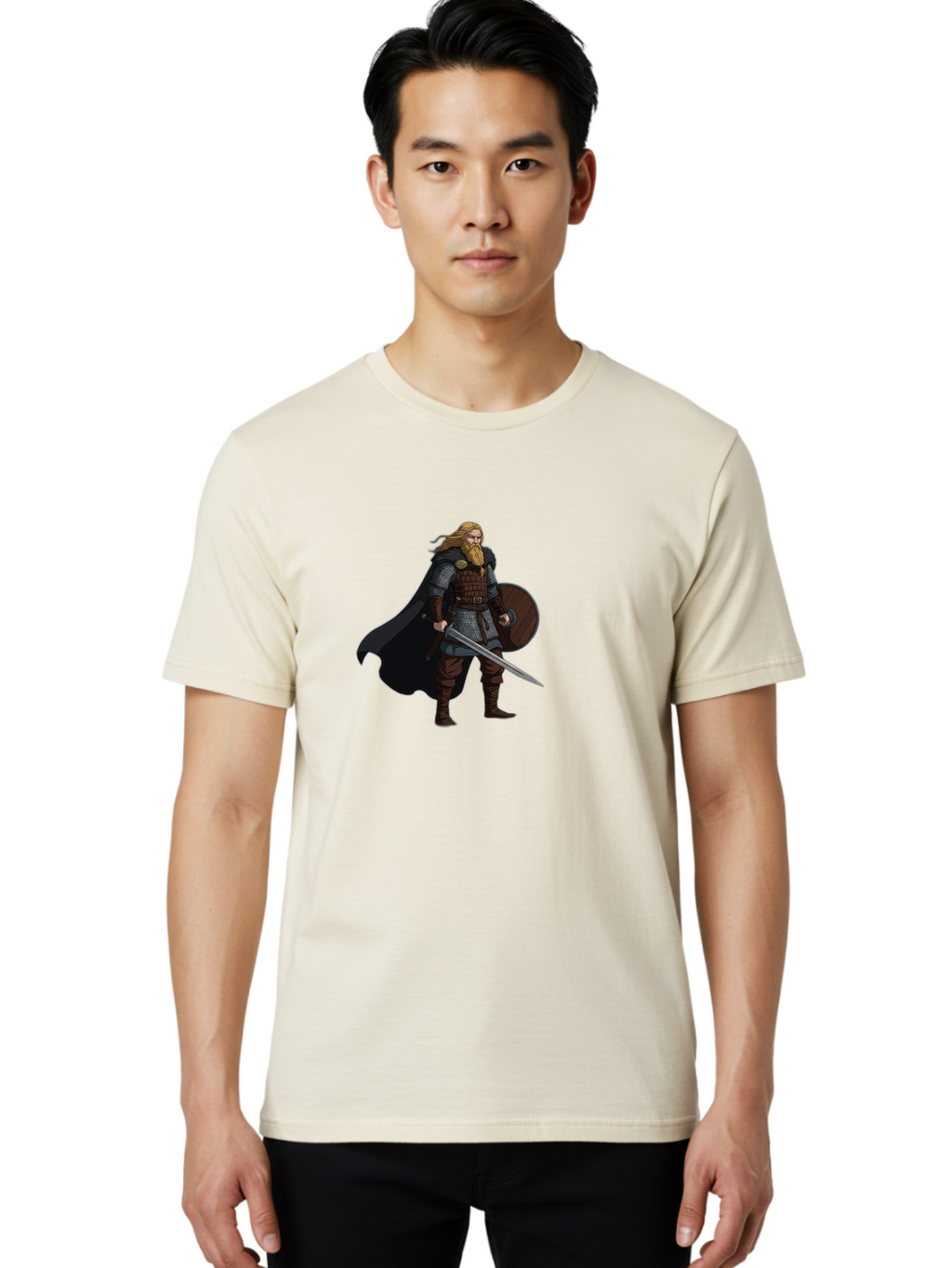 Viking-Warrior-1 Men'S Graphic Tee, 100% Cotton, Comfortable Casual Summer Wear, Machine Washable, Vintage Camera, Old Camera, Antique Camera, Black Camera, Classic Photography, Photography Equipment, Nostalgic Device, Film Camera, Camera Art Bah320