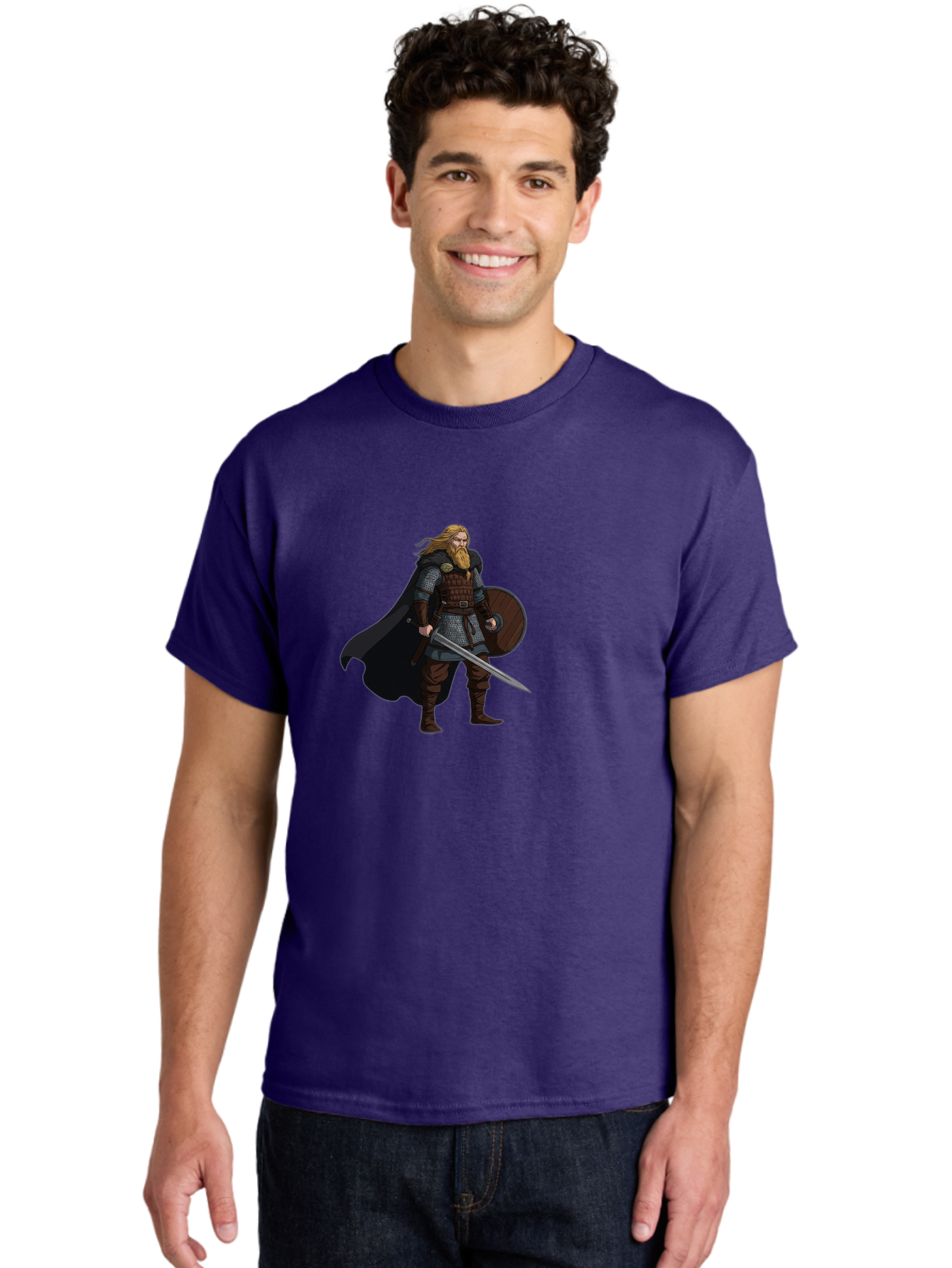 Viking-Warrior-1 Men'S Graphic Tee, 100% Cotton, Comfortable Casual Summer Wear, Machine Washable, Vintage Camera, Old Camera, Antique Camera, Black Camera, Classic Photography, Photography Equipment, Nostalgic Device, Film Camera, Camera Art Bah320