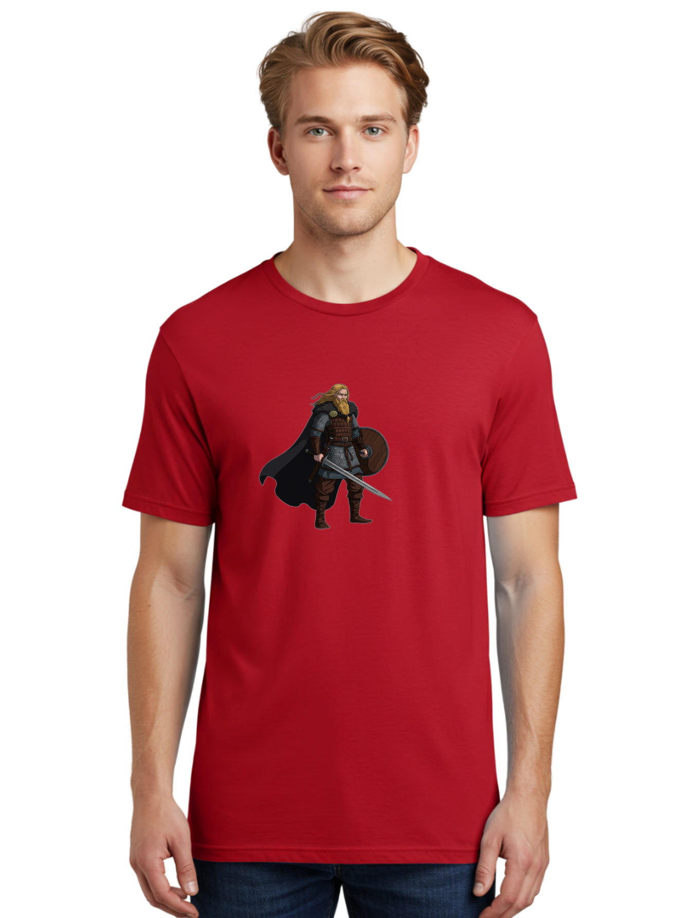 Viking-Warrior-1 Men'S Graphic Tee, 100% Cotton, Comfortable Casual Summer Wear, Machine Washable, Vintage Camera, Old Camera, Antique Camera, Black Camera, Classic Photography, Photography Equipment, Nostalgic Device, Film Camera, Camera Art Bah320