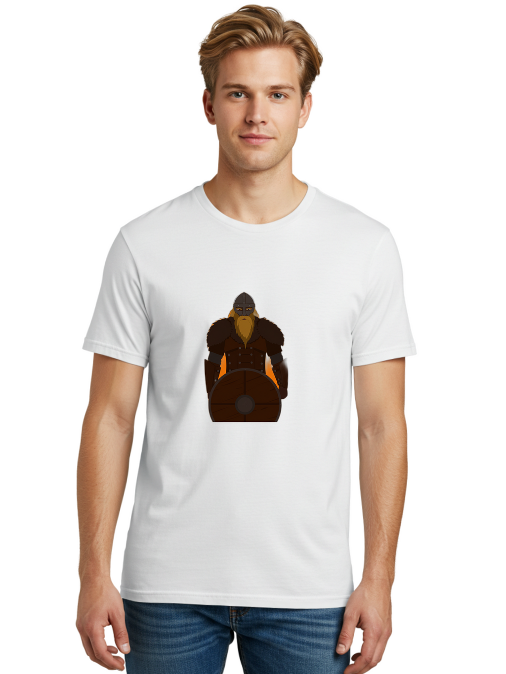Viking-Warrior-2 Men'S Graphic Tee, 100% Cotton, Comfortable Casual Summer Wear, Machine Washable, Vintage Camera, Old Camera, Antique Camera, Black Camera, Classic Photography, Photography Equipment, Nostalgic Device, Film Camera, Camera Art Bah321