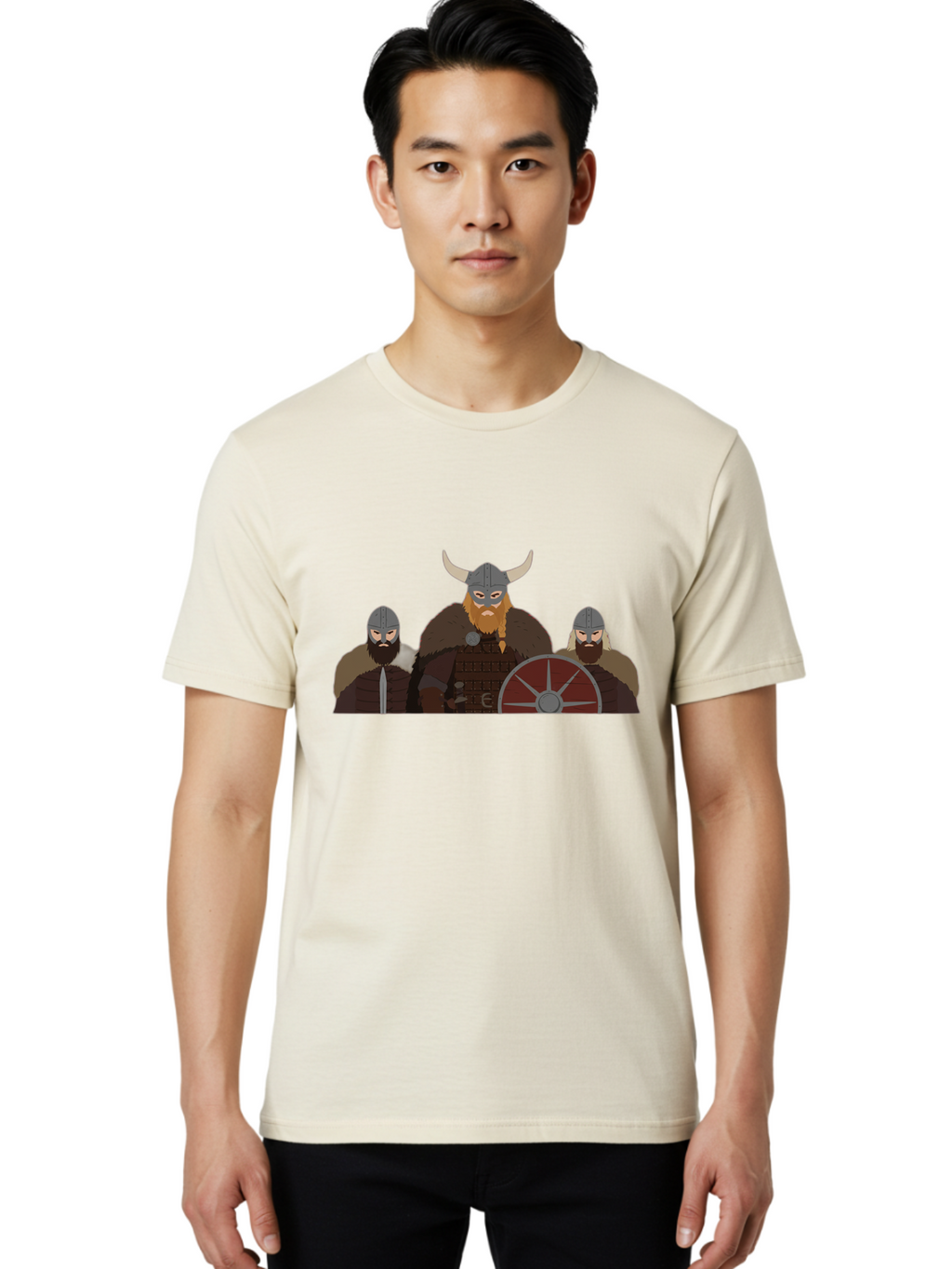 Viking-Warriors-1 Men'S Graphic Tee, 100% Cotton, Comfortable Casual Summer Wear, Machine Washable, Vintage Camera, Old Camera, Antique Camera, Black Camera, Classic Photography, Photography Equipment, Nostalgic Device, Film Camera, Camera Art Bah325
