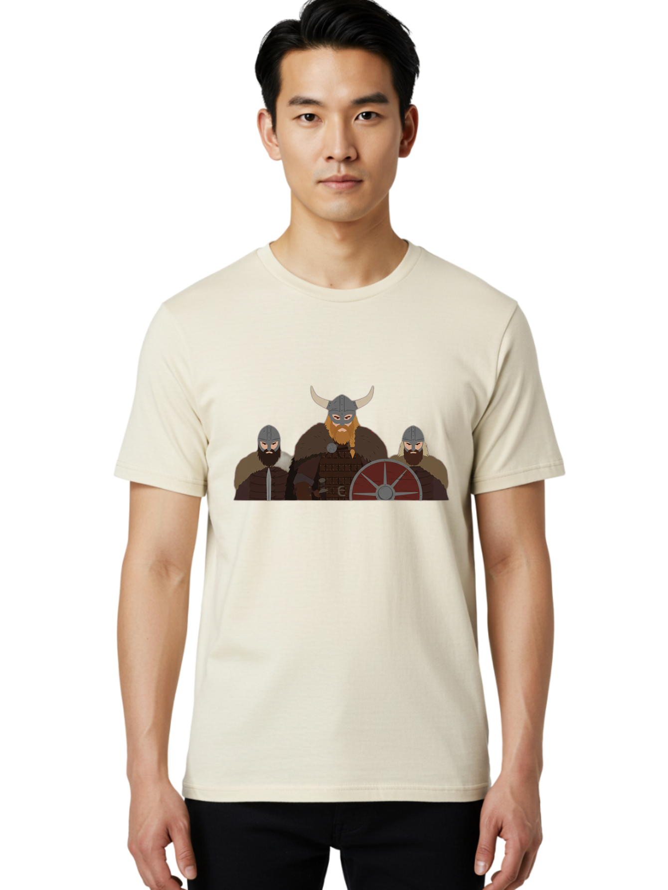 Viking-Warriors-1 Men'S Graphic Tee, 100% Cotton, Comfortable Casual Summer Wear, Machine Washable, Vintage Camera, Old Camera, Antique Camera, Black Camera, Classic Photography, Photography Equipment, Nostalgic Device, Film Camera, Camera Art Bah325