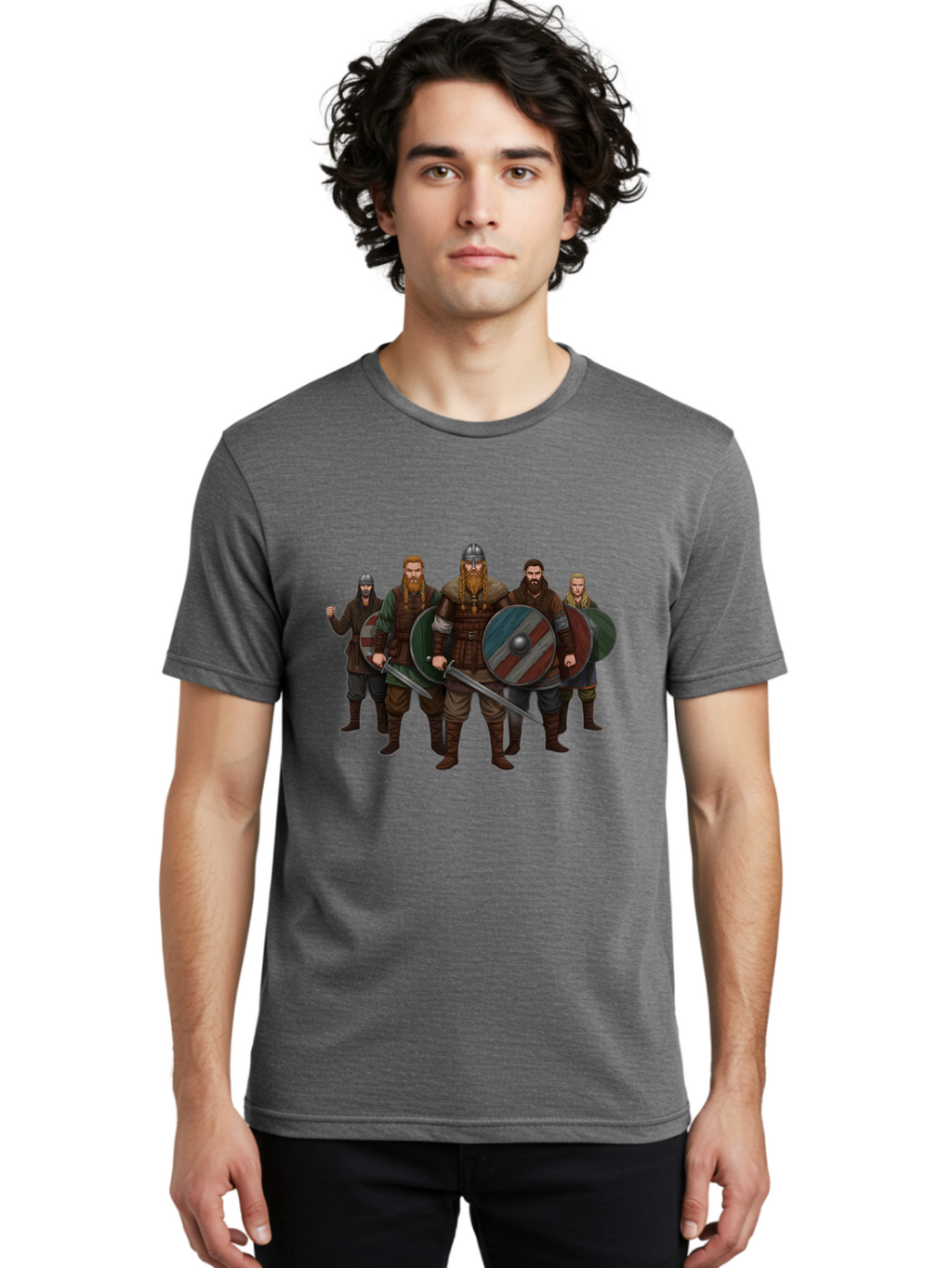 Viking-Warriors-10 Men'S Graphic Tee, 100% Cotton, Comfortable Casual Summer Wear, Machine Washable, Vintage Camera, Old Camera, Antique Camera, Black Camera, Classic Photography, Photography Equipment, Nostalgic Device, Film Camera, Bah326