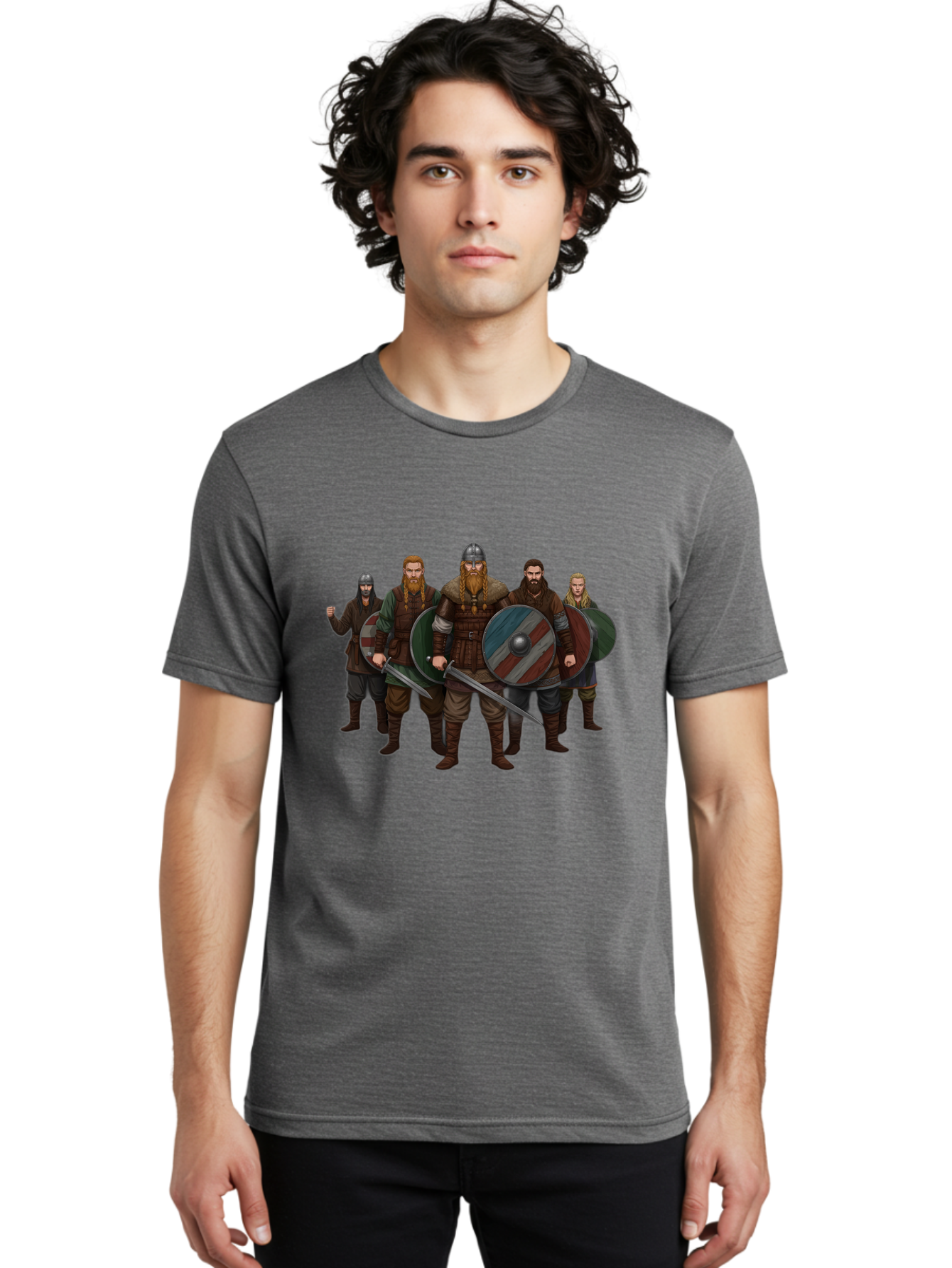 Viking-Warriors-10 Men'S Graphic Tee, 100% Cotton, Comfortable Casual Summer Wear, Machine Washable, Vintage Camera, Old Camera, Antique Camera, Black Camera, Classic Photography, Photography Equipment, Nostalgic Device, Film Camera, Bah326