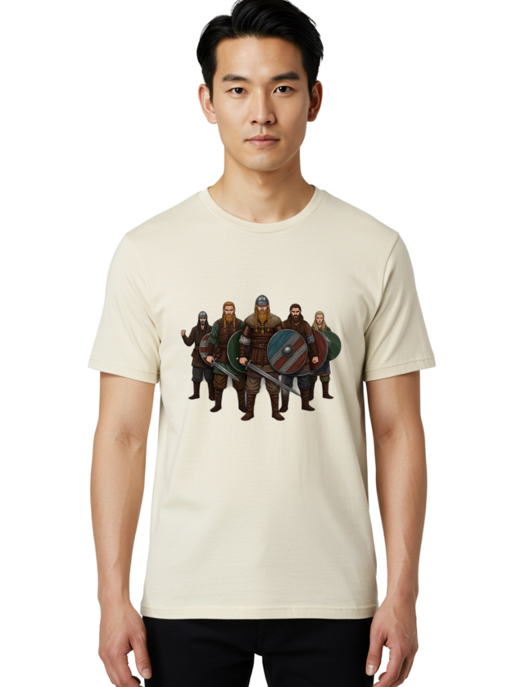 Viking-Warriors-10 Men'S Graphic Tee, 100% Cotton, Comfortable Casual Summer Wear, Machine Washable, Vintage Camera, Old Camera, Antique Camera, Black Camera, Classic Photography, Photography Equipment, Nostalgic Device, Film Camera, Bah326
