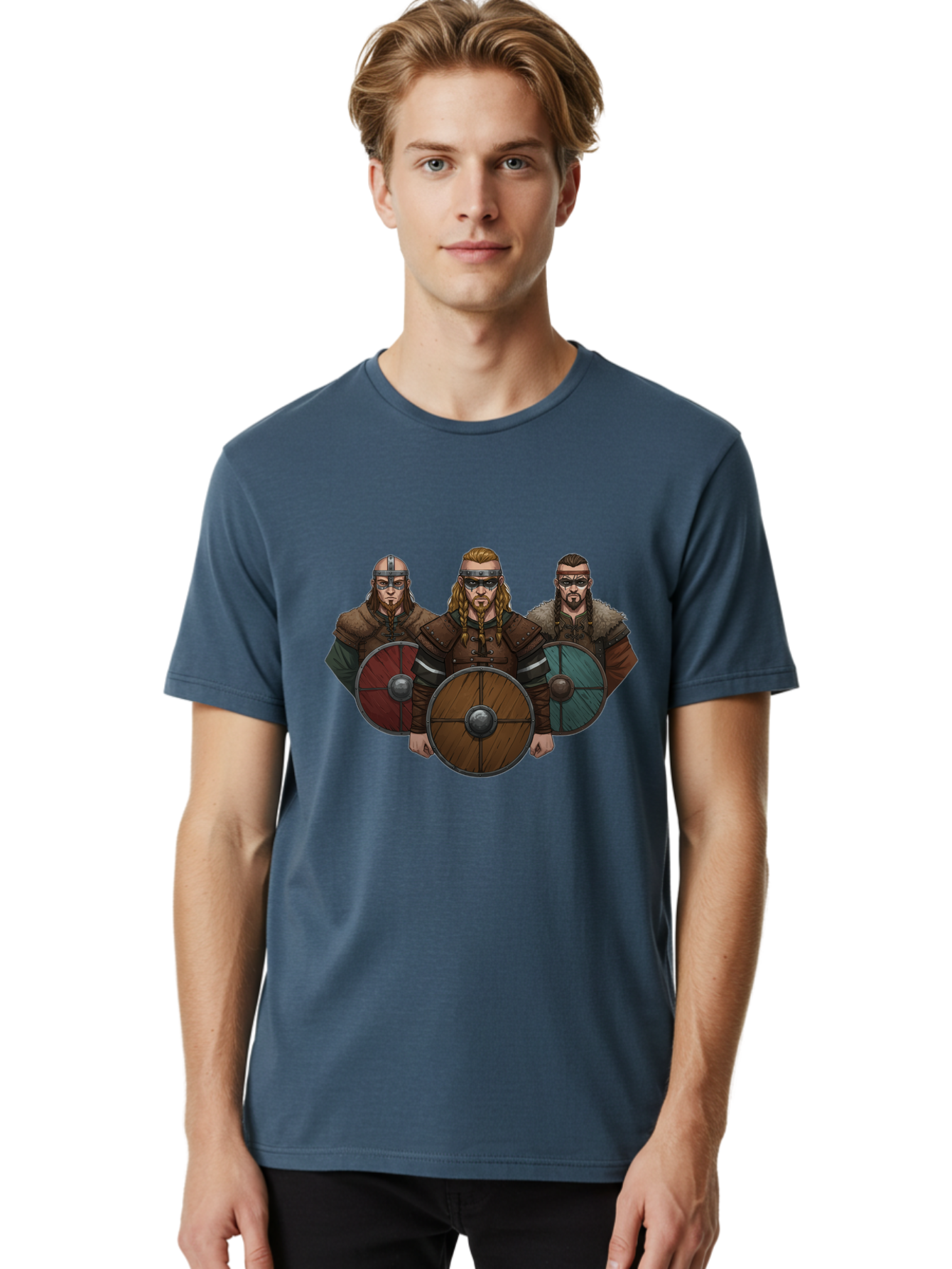 Viking-Warriors-11 Men'S Graphic Tee, 100% Cotton, Comfortable Casual Summer Wear, Machine Washable, Vintage Camera, Old Camera, Antique Camera, Black Camera, Classic Photography, Photography Equipment, Nostalgic Device, Film Camera, Bah327