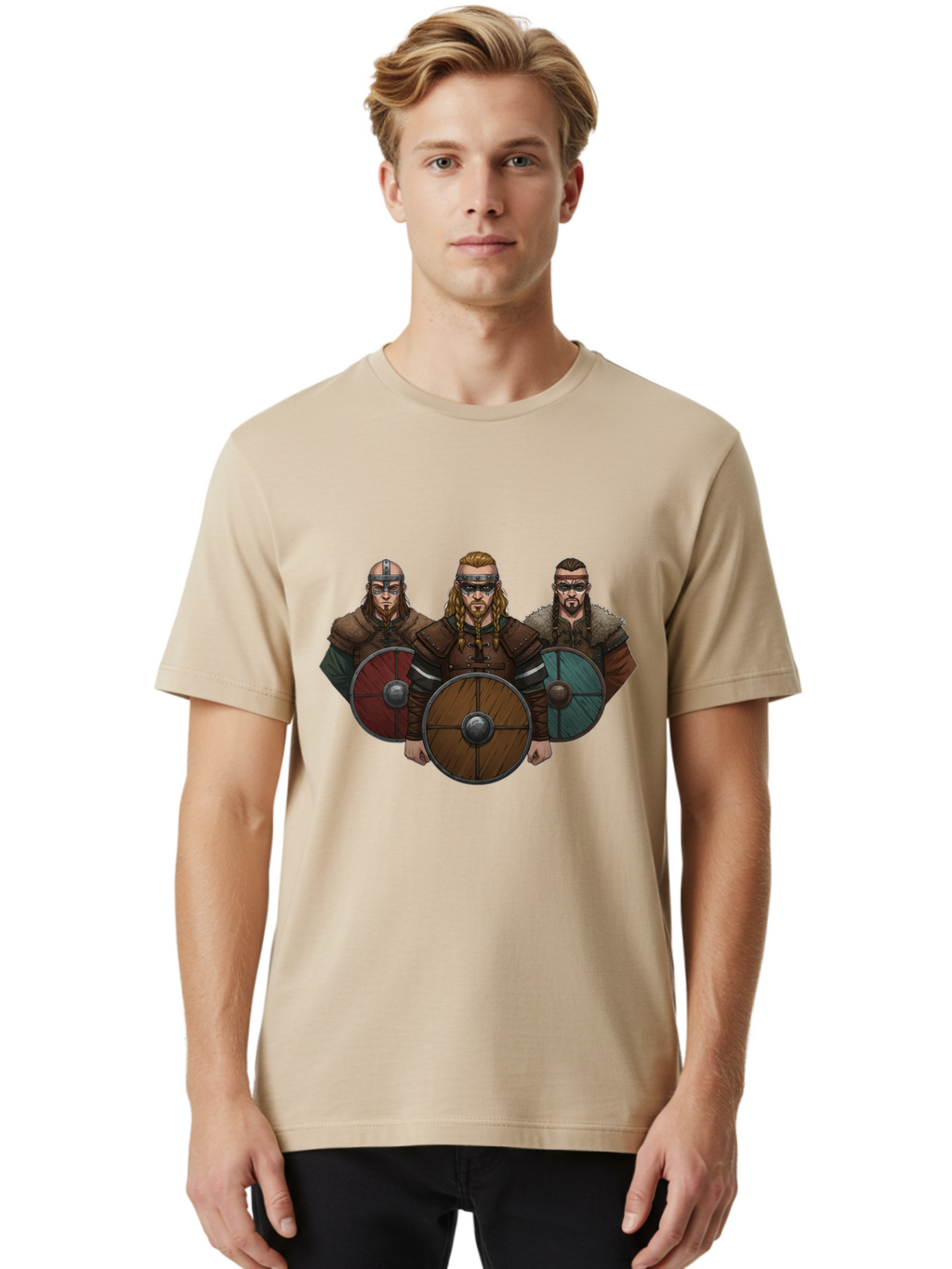 Viking-Warriors-11 Men'S Graphic Tee, 100% Cotton, Comfortable Casual Summer Wear, Machine Washable, Vintage Camera, Old Camera, Antique Camera, Black Camera, Classic Photography, Photography Equipment, Nostalgic Device, Film Camera, Bah327
