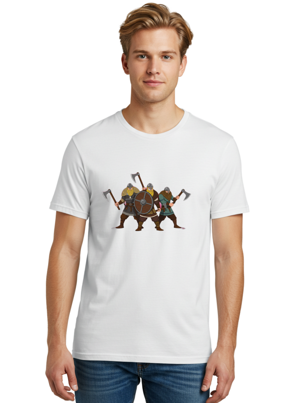 Viking-Warriors-12 Men'S Graphic Tee, 100% Cotton, Comfortable Casual Summer Wear, Machine Washable, Vintage Camera, Old Camera, Antique Camera, Black Camera, Classic Photography, Photography Equipment, Nostalgic Device, Film Camera, Bah328