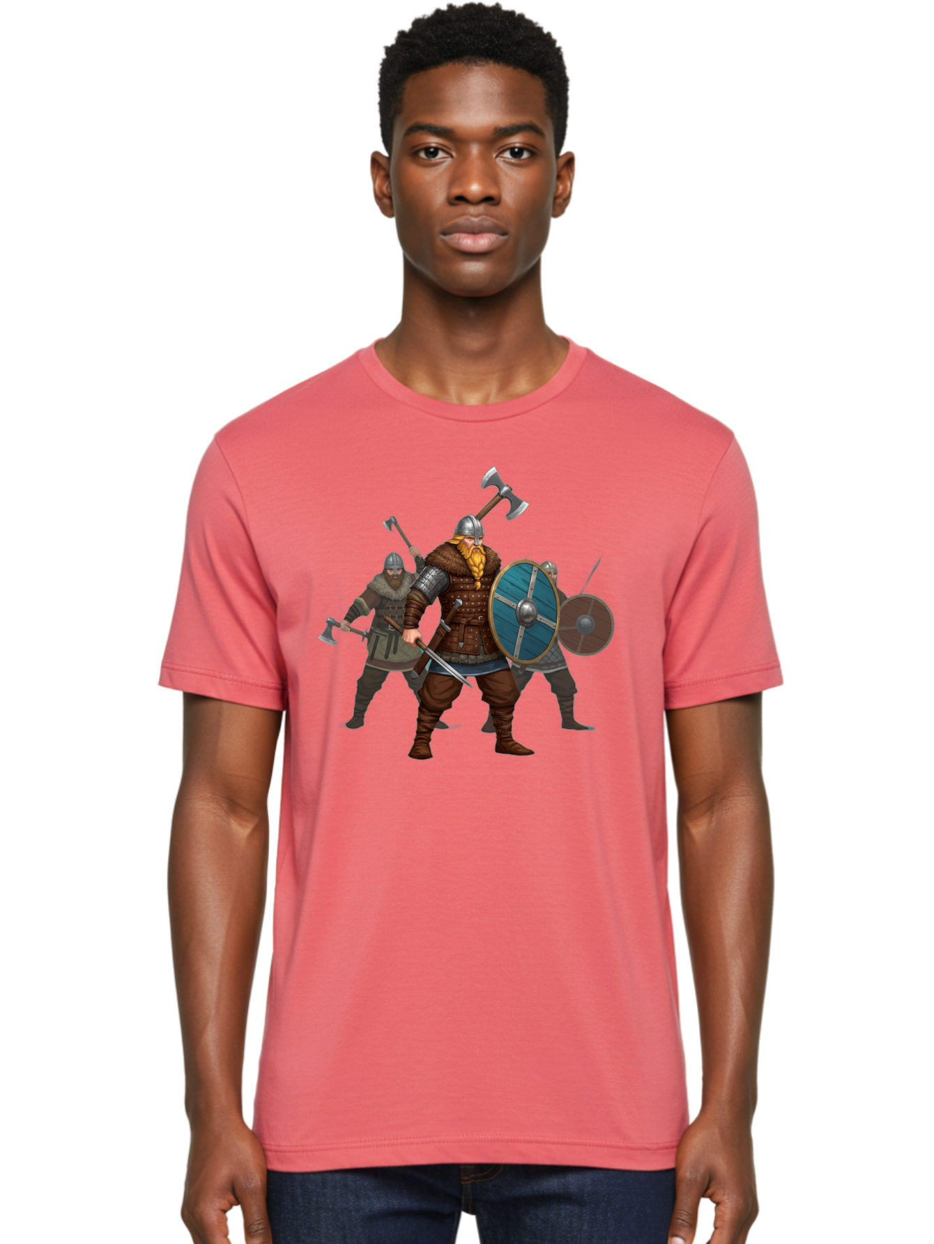 Viking-Warriors-2 Men'S Graphic Tee, 100% Cotton, Comfortable Casual Summer Wear, Machine Washable, Vintage Camera, Old Camera, Antique Camera, Black Camera, Classic Photography, Photography Equipment, Nostalgic Device, Film Camera, Camera Art Bah330