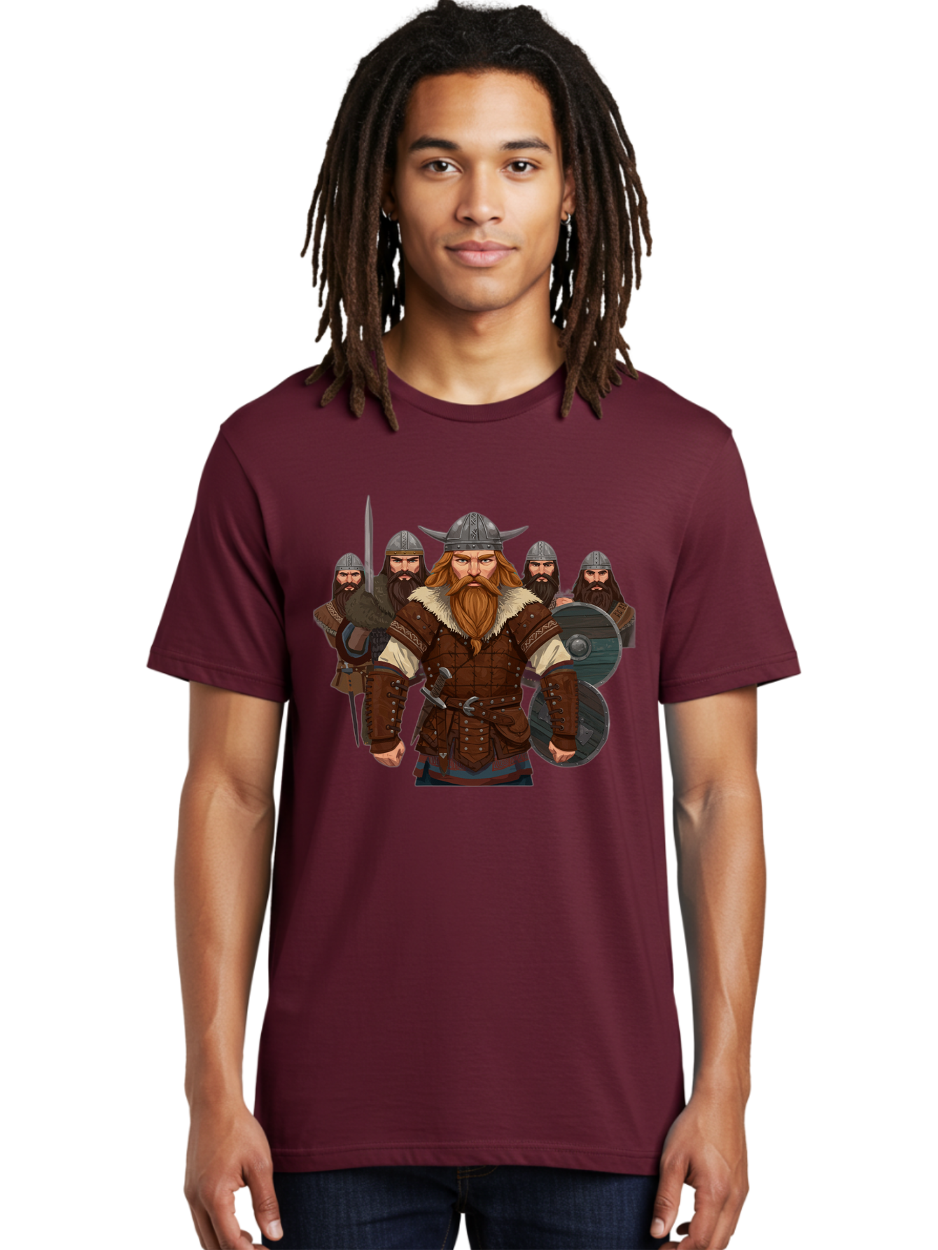 Viking-Warriors-3 Men'S Graphic Tee, 100% Cotton, Comfortable Casual Summer Wear, Machine Washable, Vintage Camera, Old Camera, Antique Camera, Black Camera, Classic Photography, Photography Equipment, Nostalgic Device, Film Camera, Camera Art Bah331