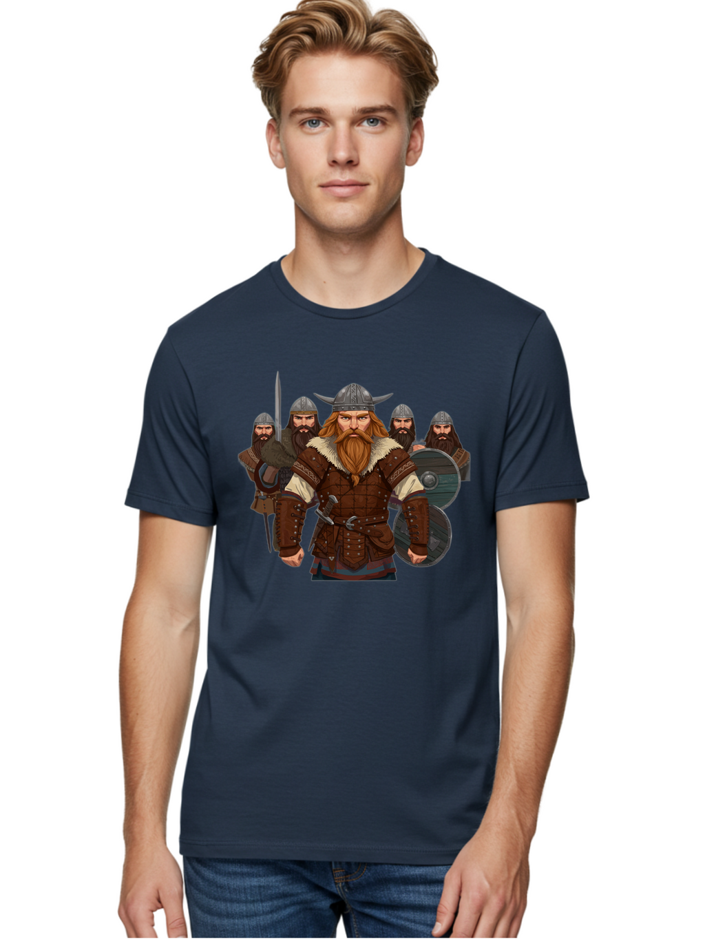 Viking-Warriors-3 Men'S Graphic Tee, 100% Cotton, Comfortable Casual Summer Wear, Machine Washable, Vintage Camera, Old Camera, Antique Camera, Black Camera, Classic Photography, Photography Equipment, Nostalgic Device, Film Camera, Camera Art Bah331