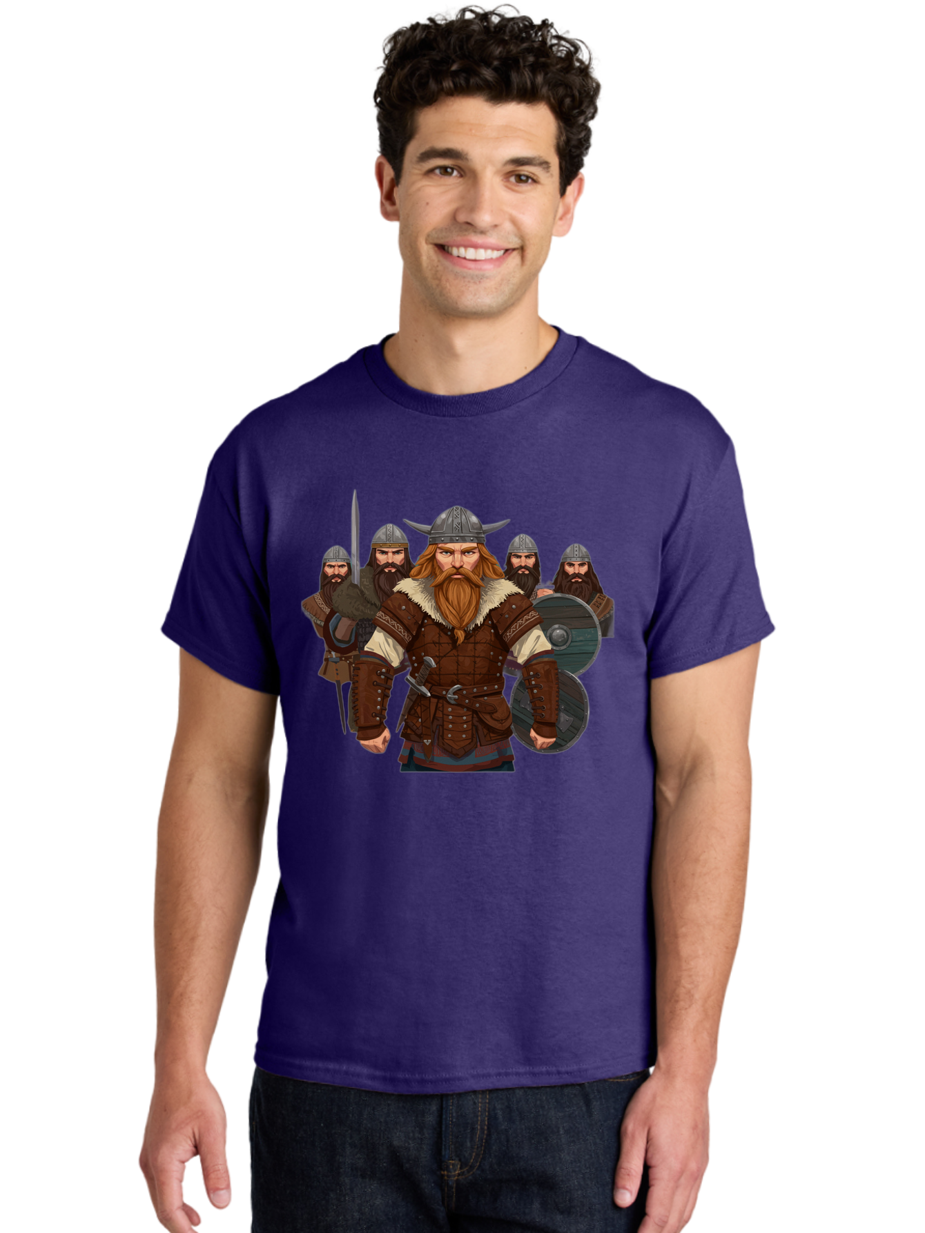 Viking-Warriors-3 Men'S Graphic Tee, 100% Cotton, Comfortable Casual Summer Wear, Machine Washable, Vintage Camera, Old Camera, Antique Camera, Black Camera, Classic Photography, Photography Equipment, Nostalgic Device, Film Camera, Camera Art Bah331