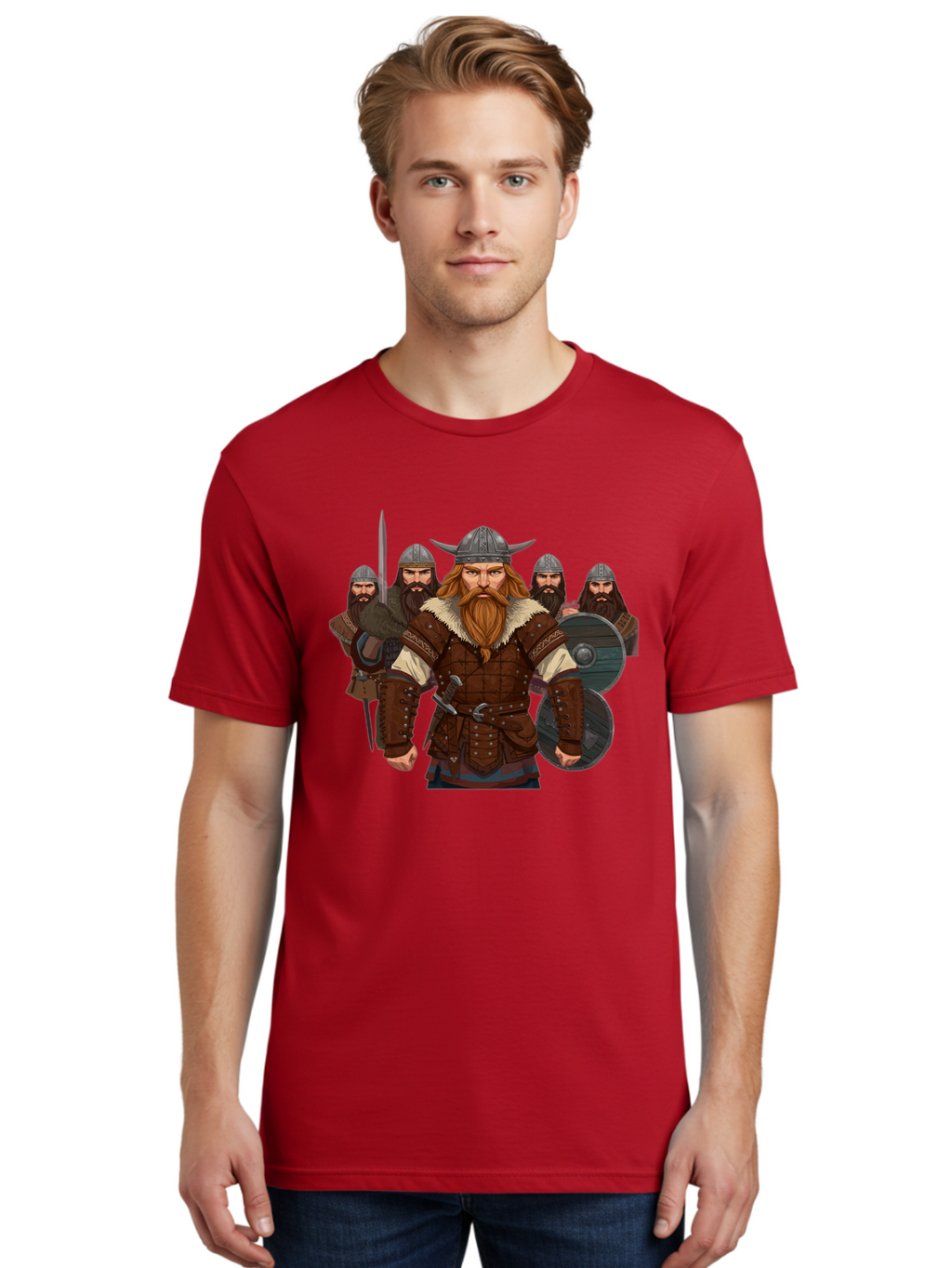 Viking-Warriors-3 Men'S Graphic Tee, 100% Cotton, Comfortable Casual Summer Wear, Machine Washable, Vintage Camera, Old Camera, Antique Camera, Black Camera, Classic Photography, Photography Equipment, Nostalgic Device, Film Camera, Camera Art Bah331