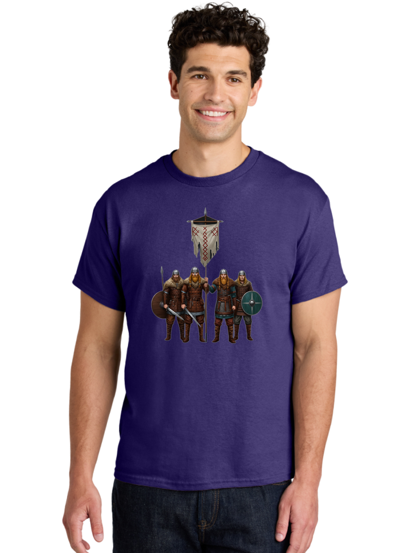 Viking-Warriors-4 Men'S Graphic Tee, 100% Cotton, Comfortable Casual Summer Wear, Machine Washable, Vintage Camera, Old Camera, Antique Camera, Black Camera, Classic Photography, Photography Equipment, Nostalgic Device, Film Camera, Camera Art Bah332