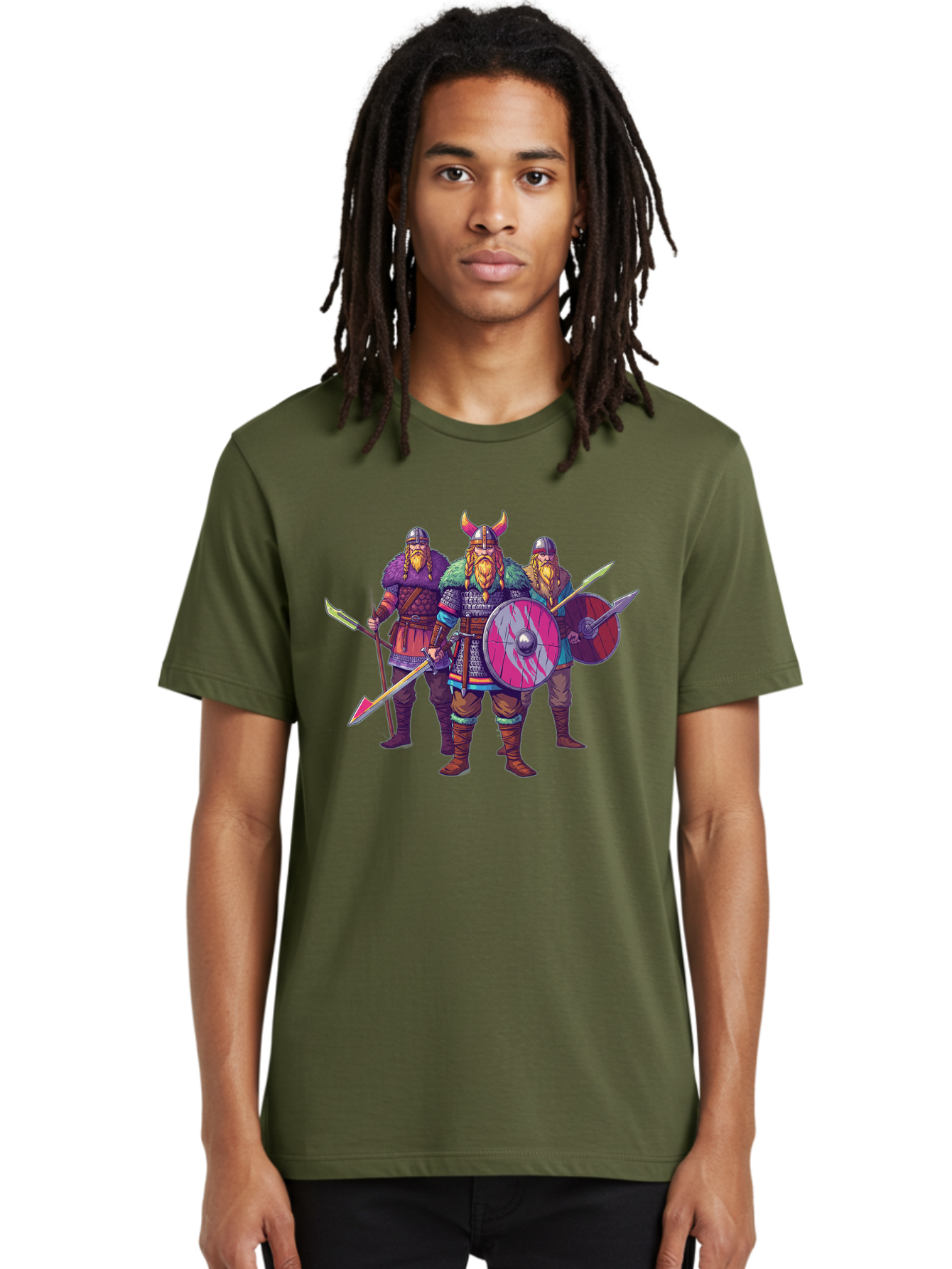 Viking-Warriors-6 Men'S Graphic Tee, 100% Cotton, Comfortable Casual Summer Wear, Machine Washable, Vintage Camera, Old Camera, Antique Camera, Black Camera, Classic Photography, Photography Equipment, Nostalgic Device, Film Camera, Camera Art Bah334