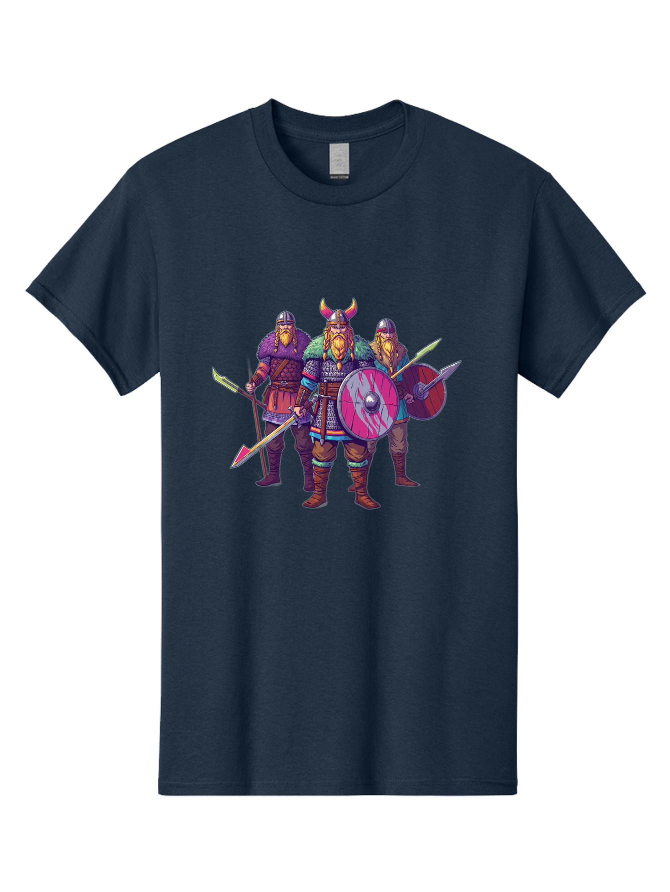 Viking-Warriors-6 Men'S Graphic Tee, 100% Cotton, Comfortable Casual Summer Wear, Machine Washable, Vintage Camera, Old Camera, Antique Camera, Black Camera, Classic Photography, Photography Equipment, Nostalgic Device, Film Camera, Camera Art Bah334